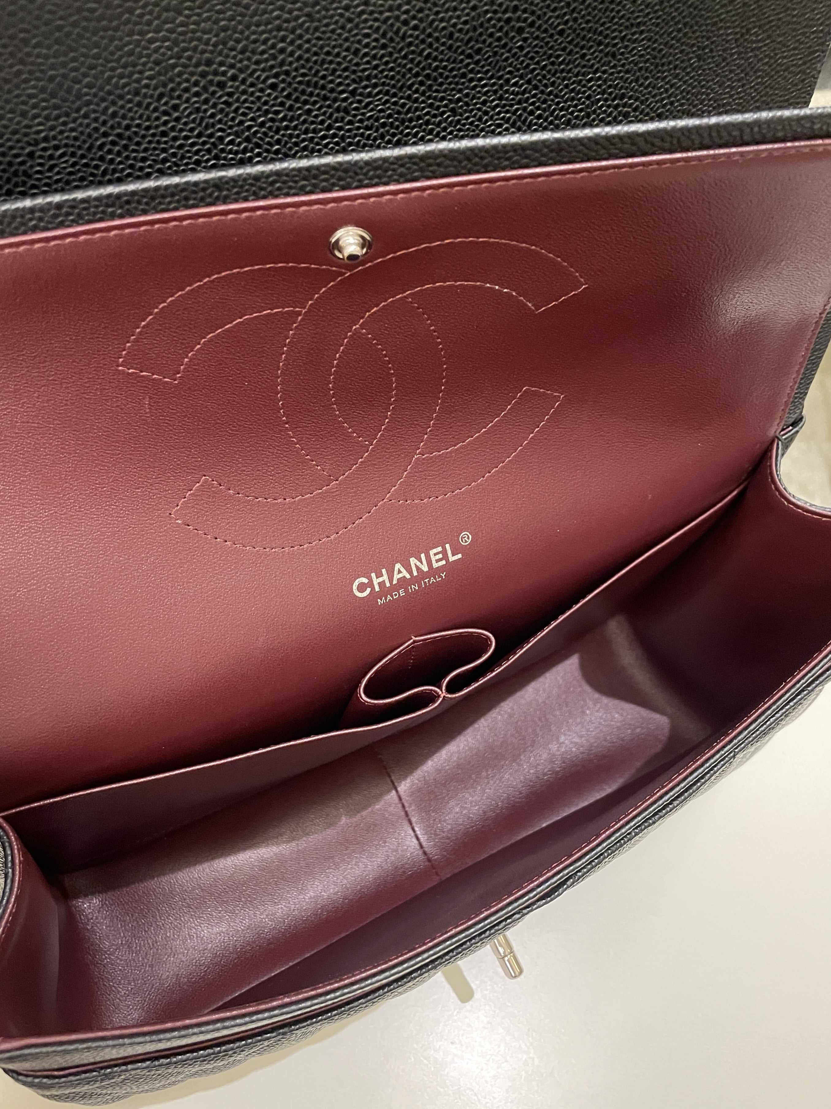 Chanel Classic Quilted Jumbo Double Flap Black Caviar
