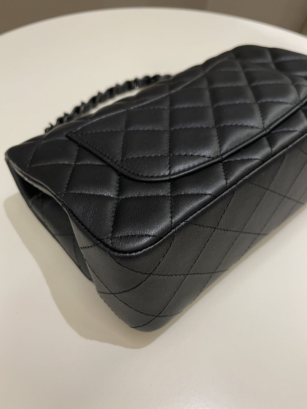 Chanel 23B Classic Quilted So Black Mini Rectangular Black Lambskin