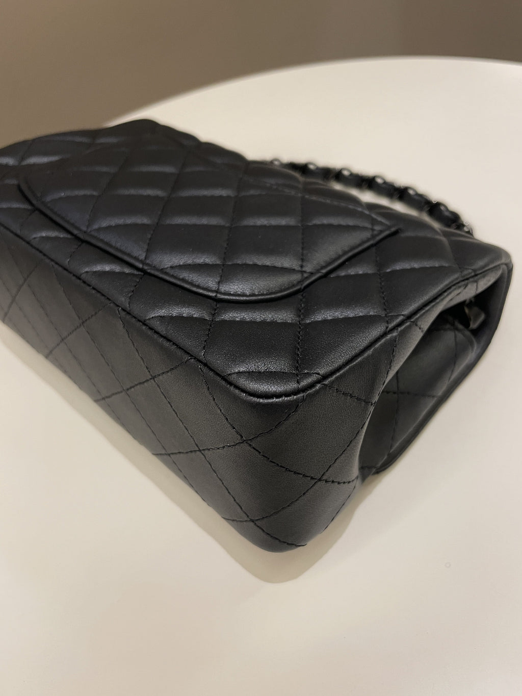 Chanel 23B Classic Quilted So Black Mini Rectangular Black Lambskin