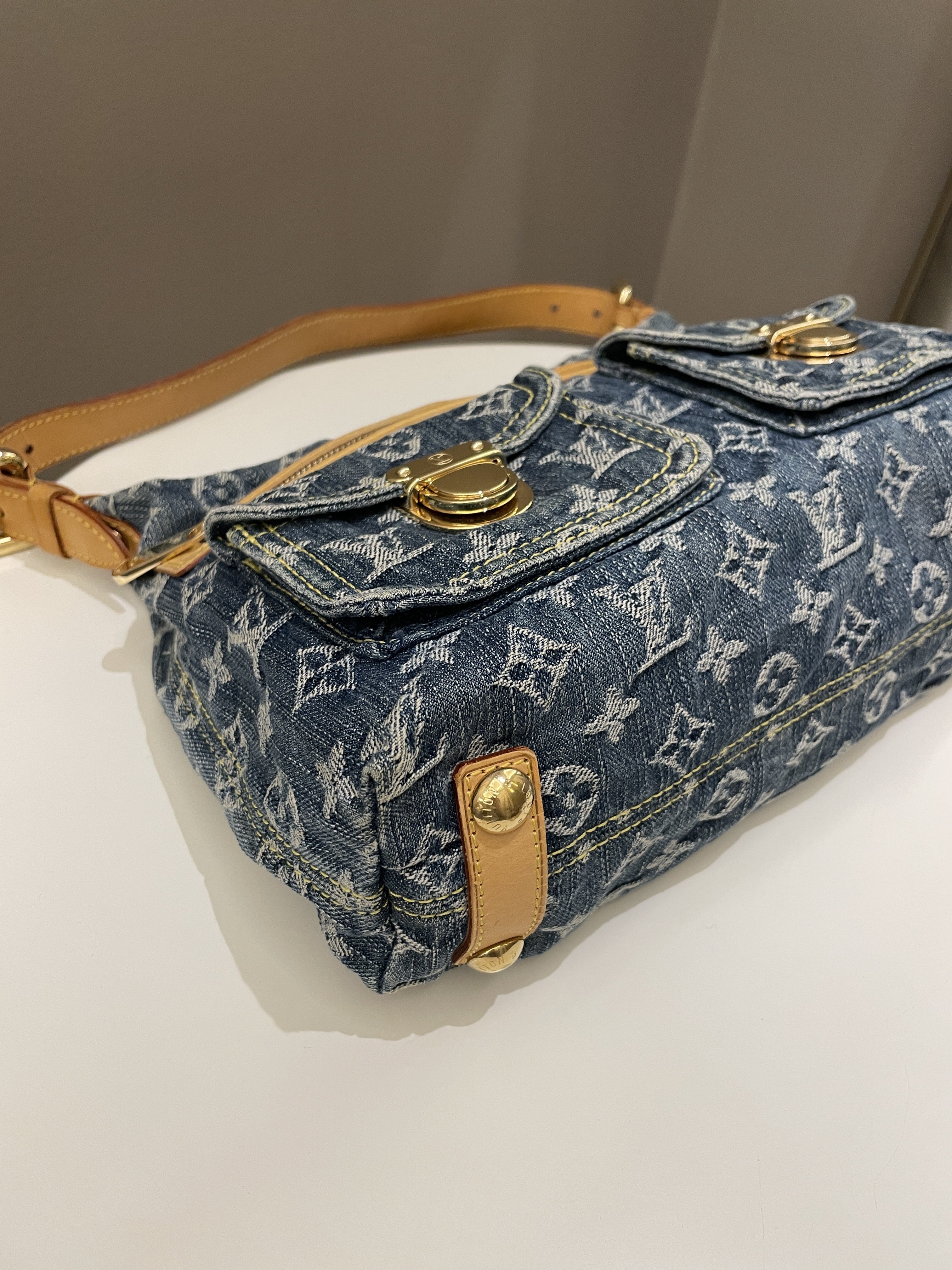 Louis Vuitton Baggy Denim Bag Denim Monogram