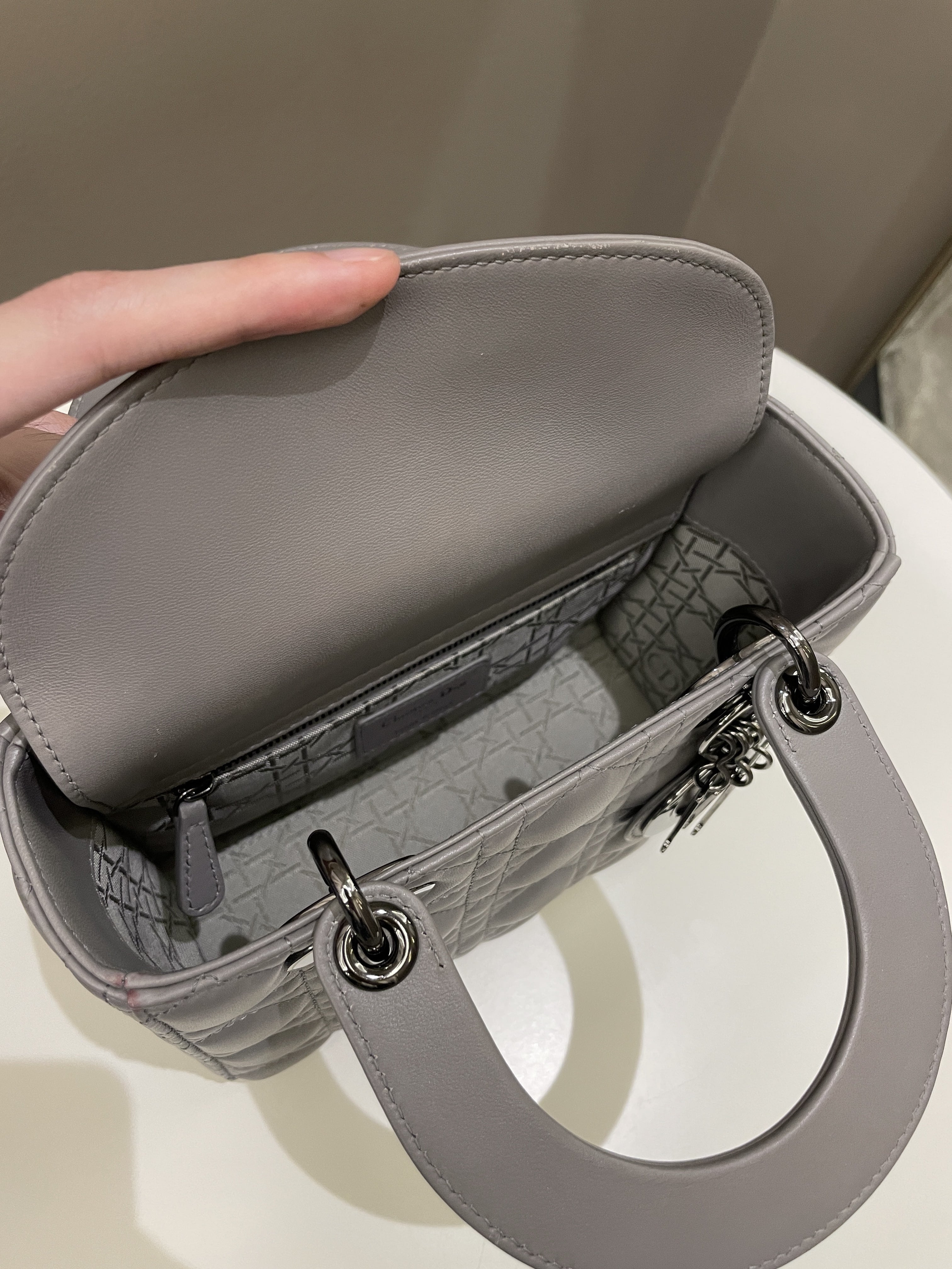 Lady Dior My ABC Dior Grey Lambskin