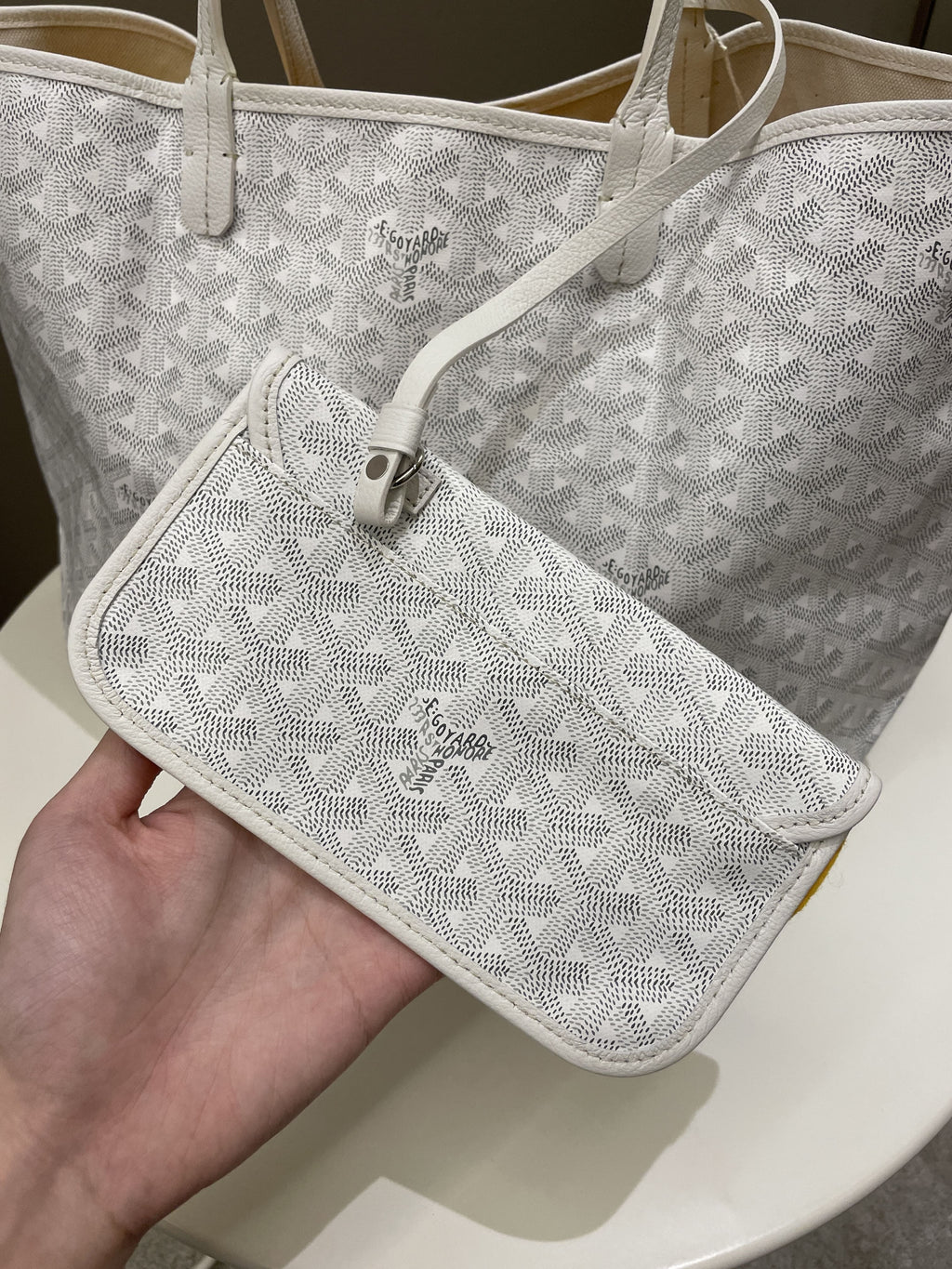 Goyard Saint Louis PM White