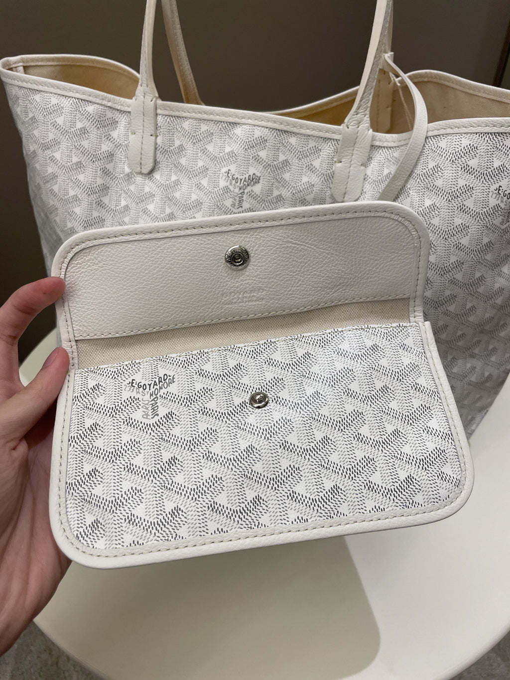 Goyard Saint Louis PM White