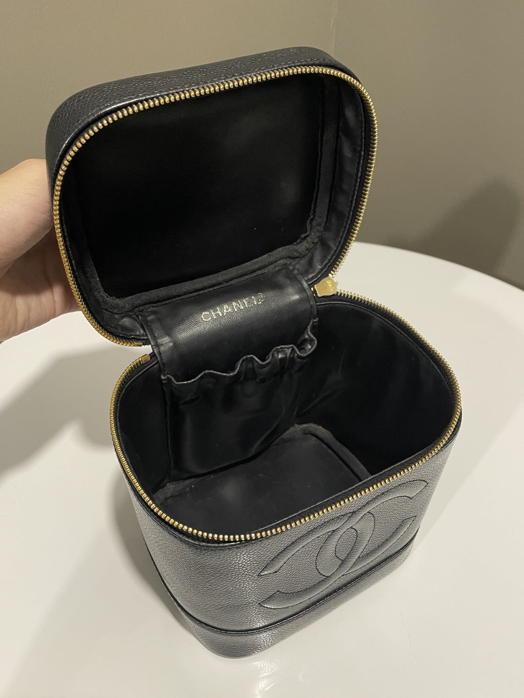 Chanel Vintage Vanity Black Caviar