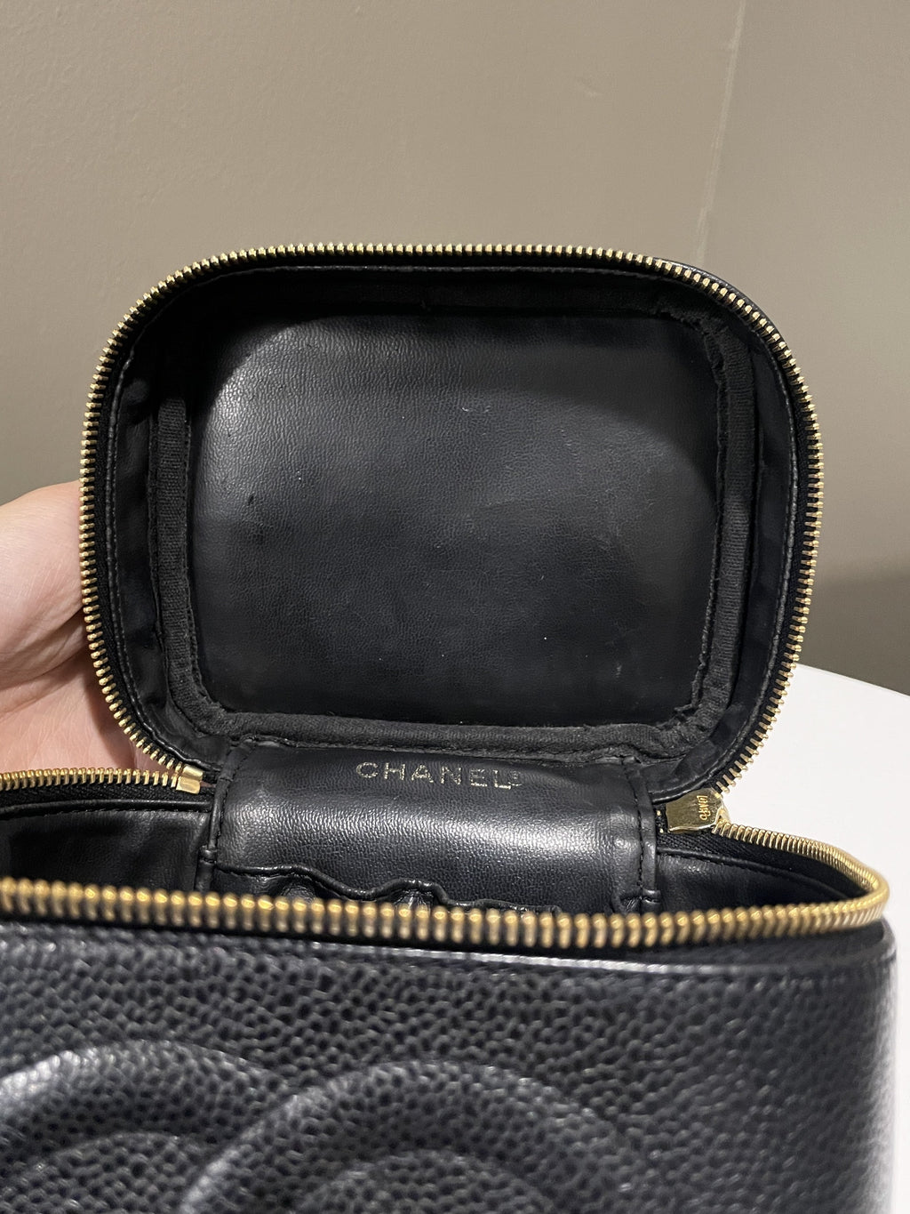 Chanel Vintage Vanity Black Caviar