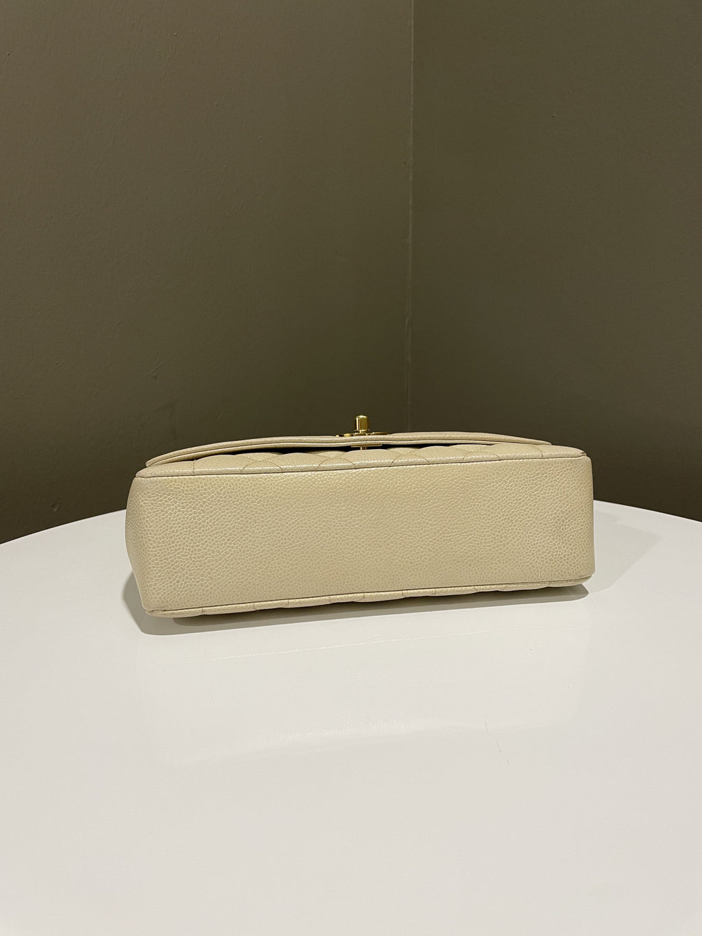 Chanel Vintage Quilted Diana Flap Bag Light Beige