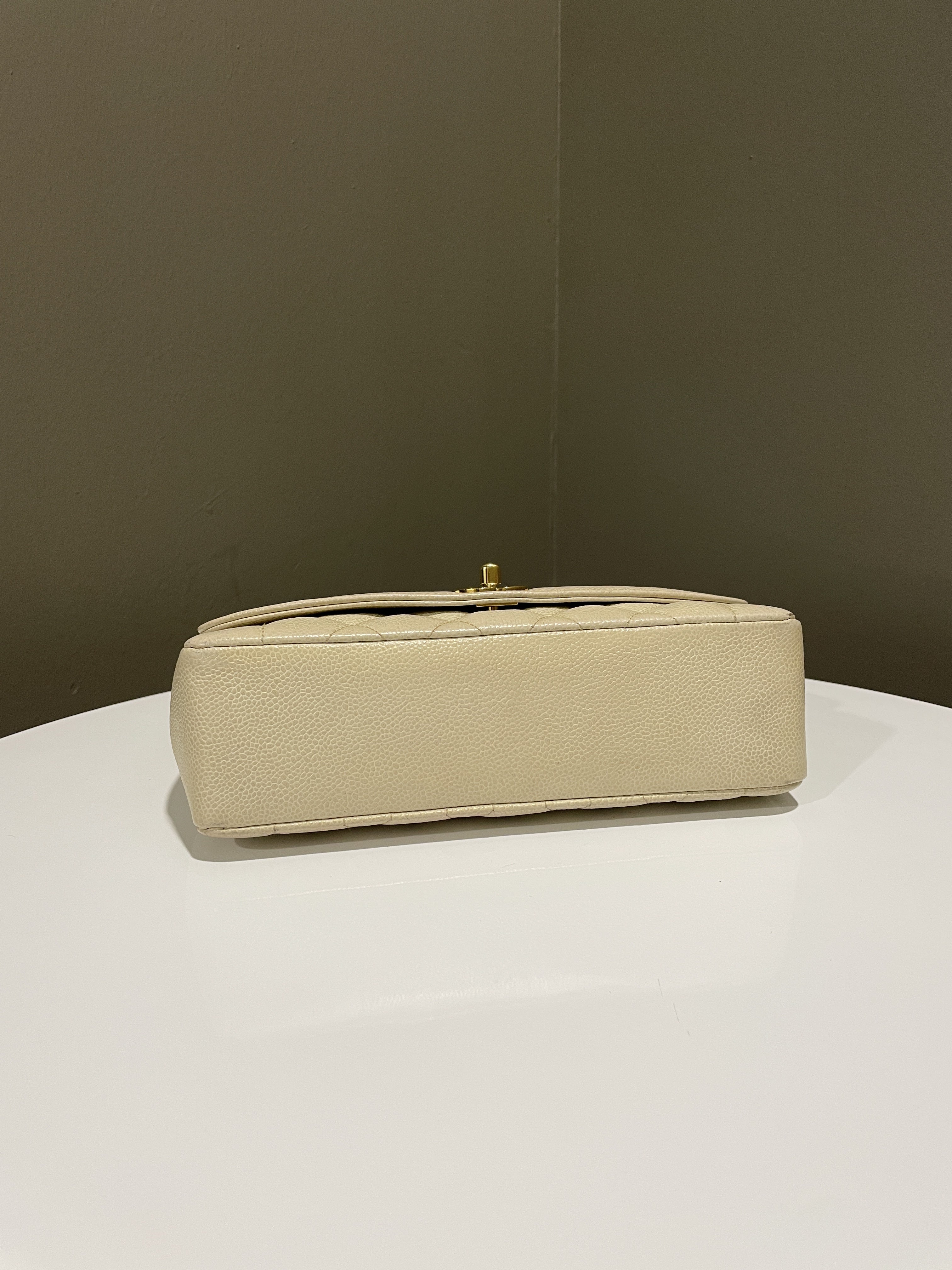 Chanel Vintage Quilted Diana Flap Bag Light Beige