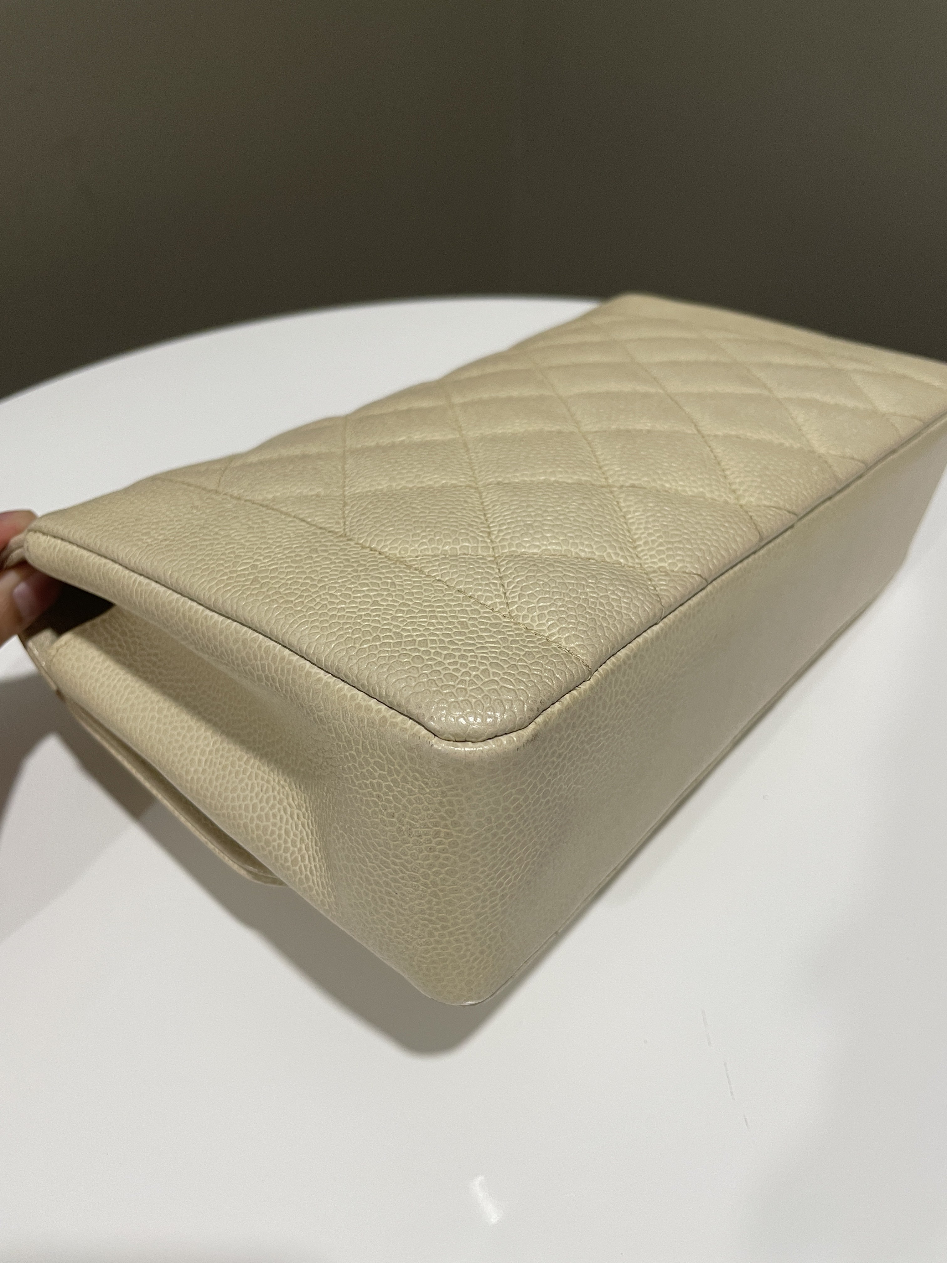 Chanel Vintage Quilted Diana Flap Bag Light Beige