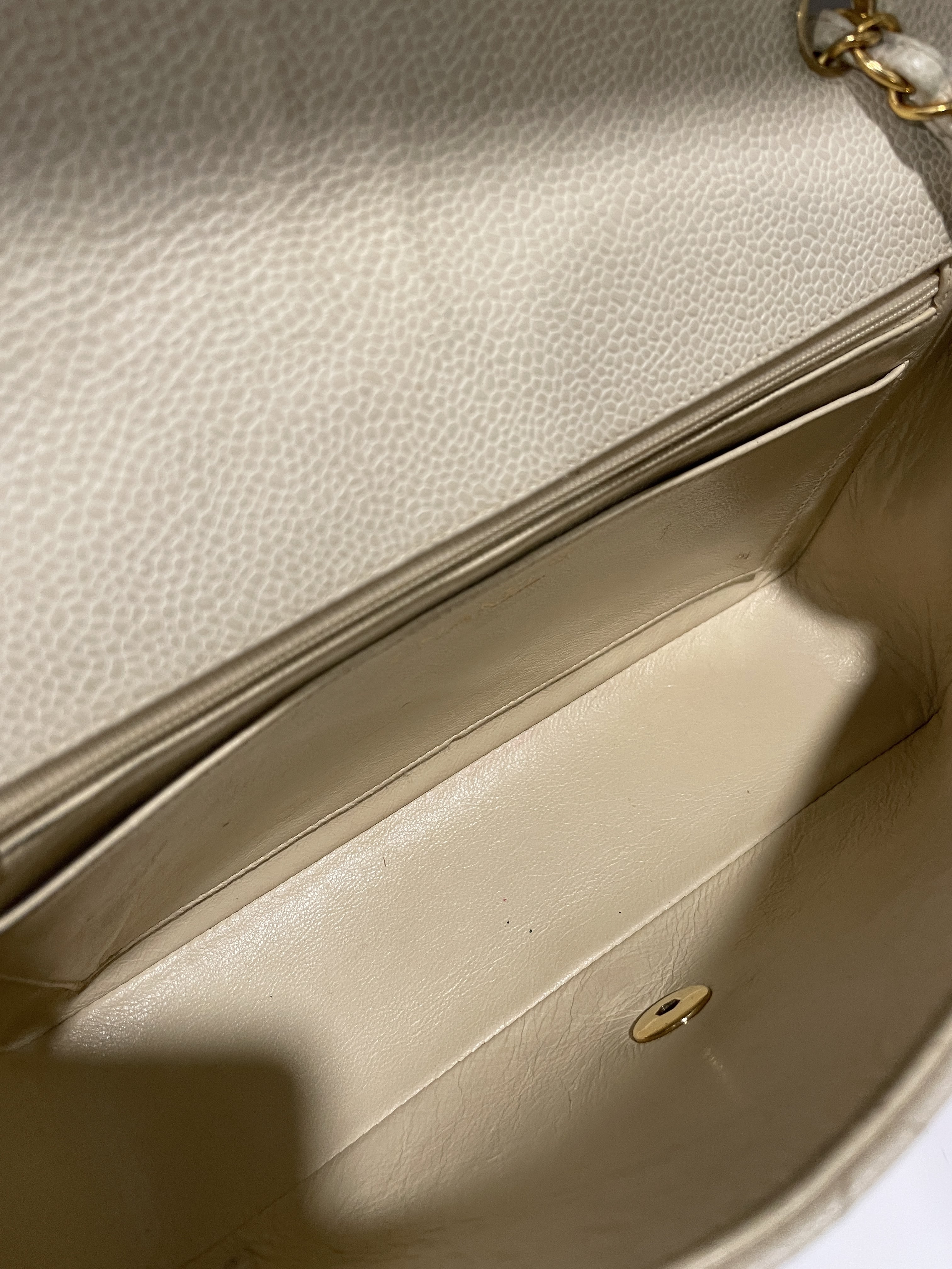 Chanel Vintage Quilted Diana Flap Bag Light Beige