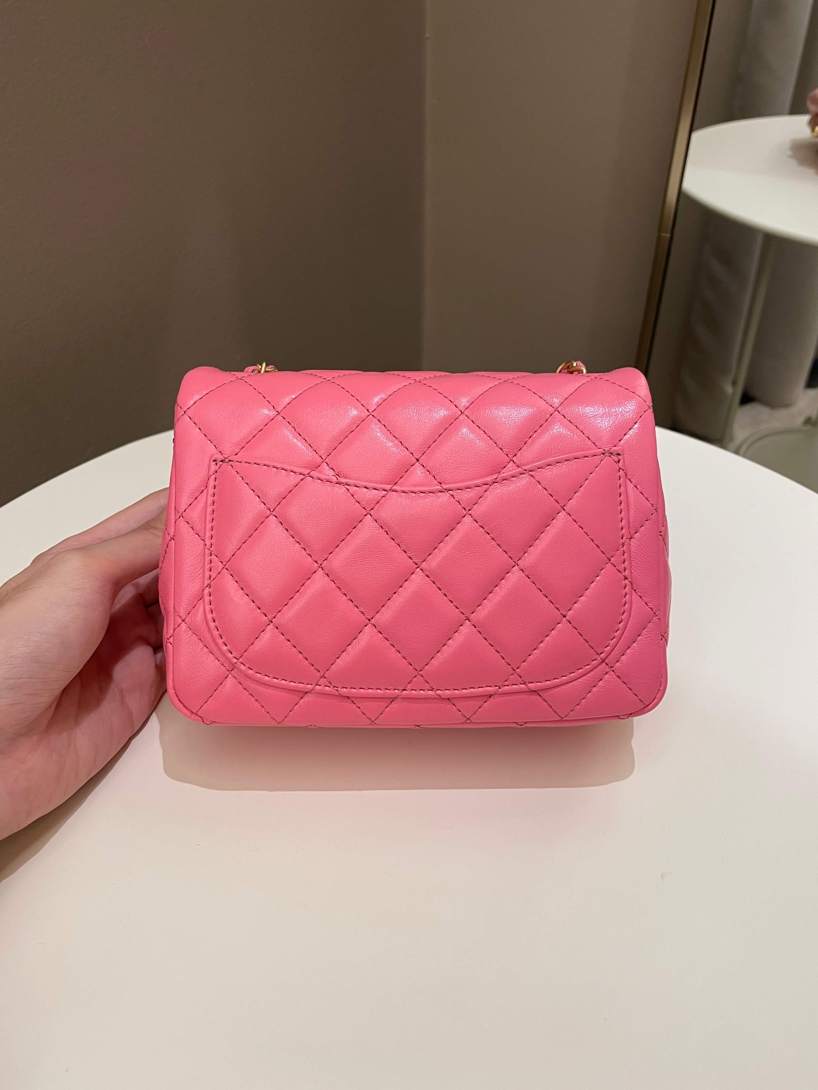 Chanel Pearl Crush Mini Square Pink Lambskin