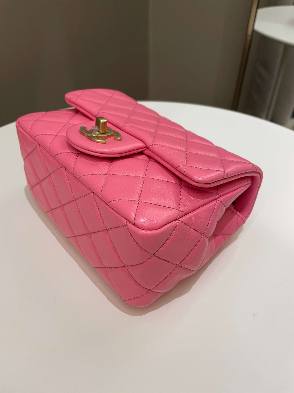 Chanel Pearl Crush Mini Square Pink Lambskin