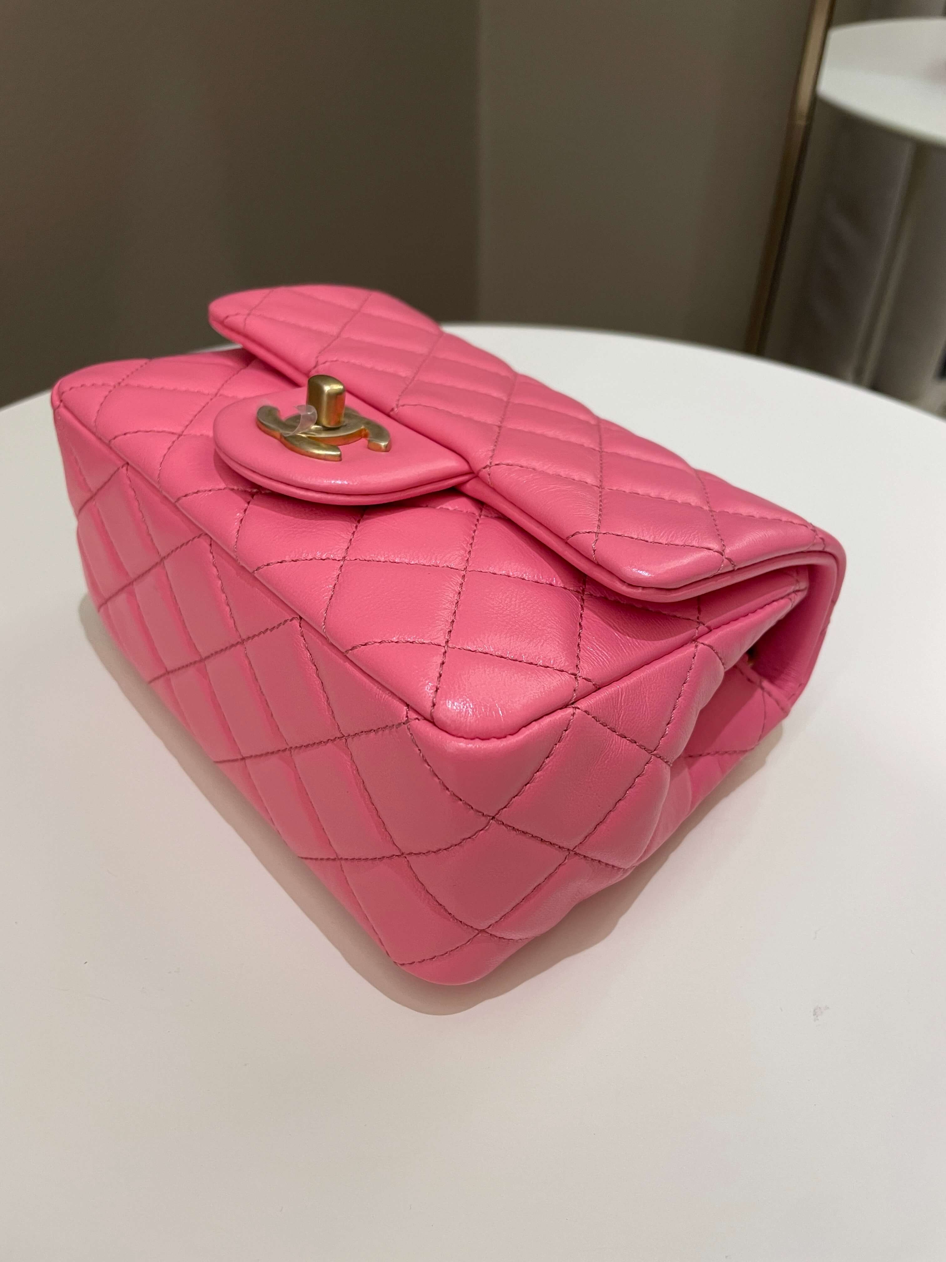 Chanel Pearl Crush Mini Square Pink Lambskin