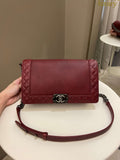 Chanel Boy Reverso Burgundy Calfskin