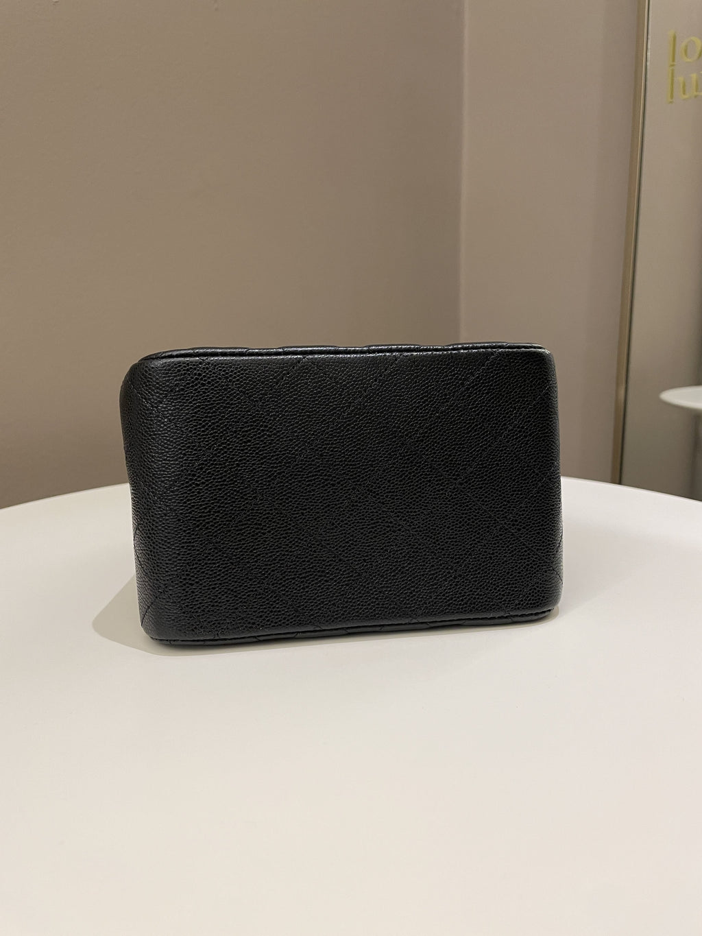 Chanel Quilted Cc Bucket Bag Black Caviar