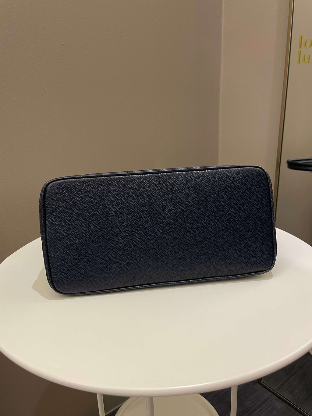 Chanel Vintage Medallion Tote Navy Caviar