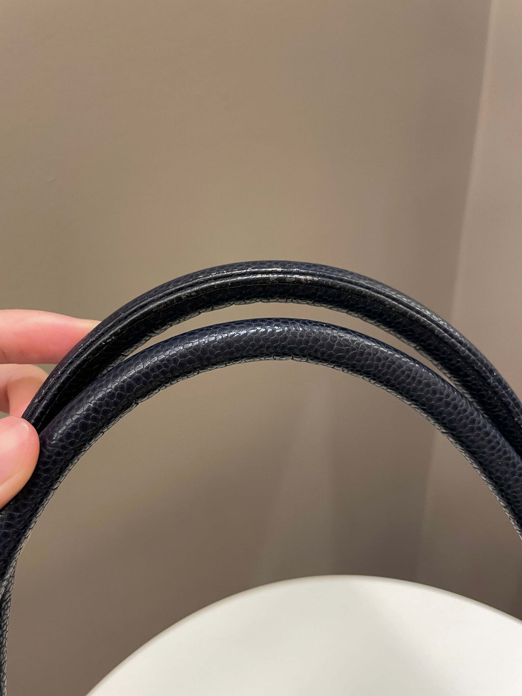 Chanel Vintage Medallion Tote Navy Caviar
