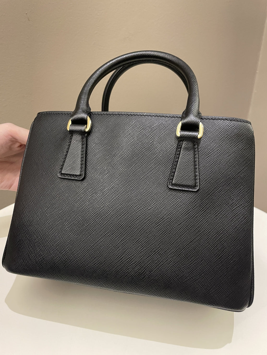 Prada Re-Edition Galleria Tote Black Saffiano Leather