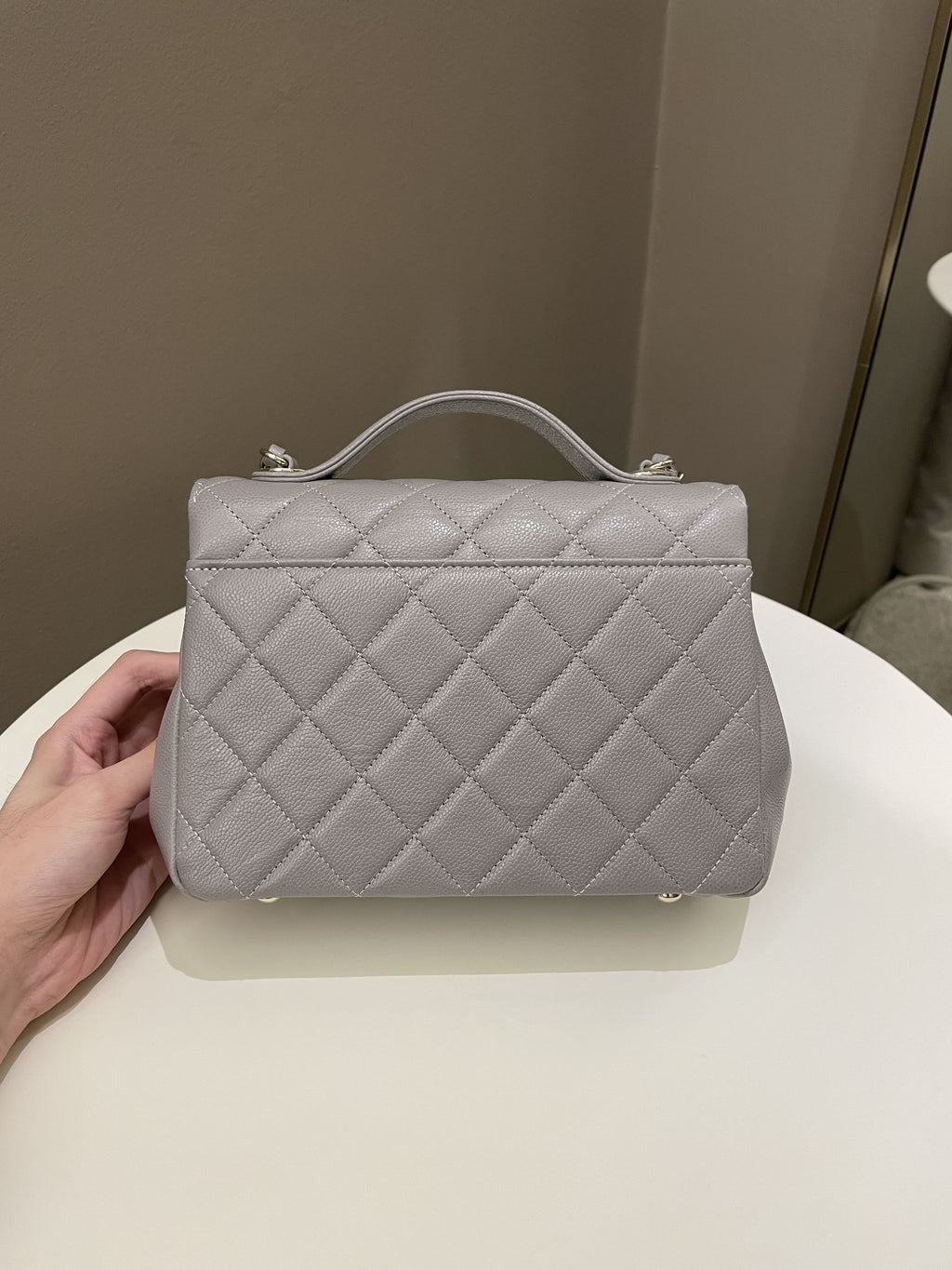 Chanel Business Affinity Flap Grey Caviar