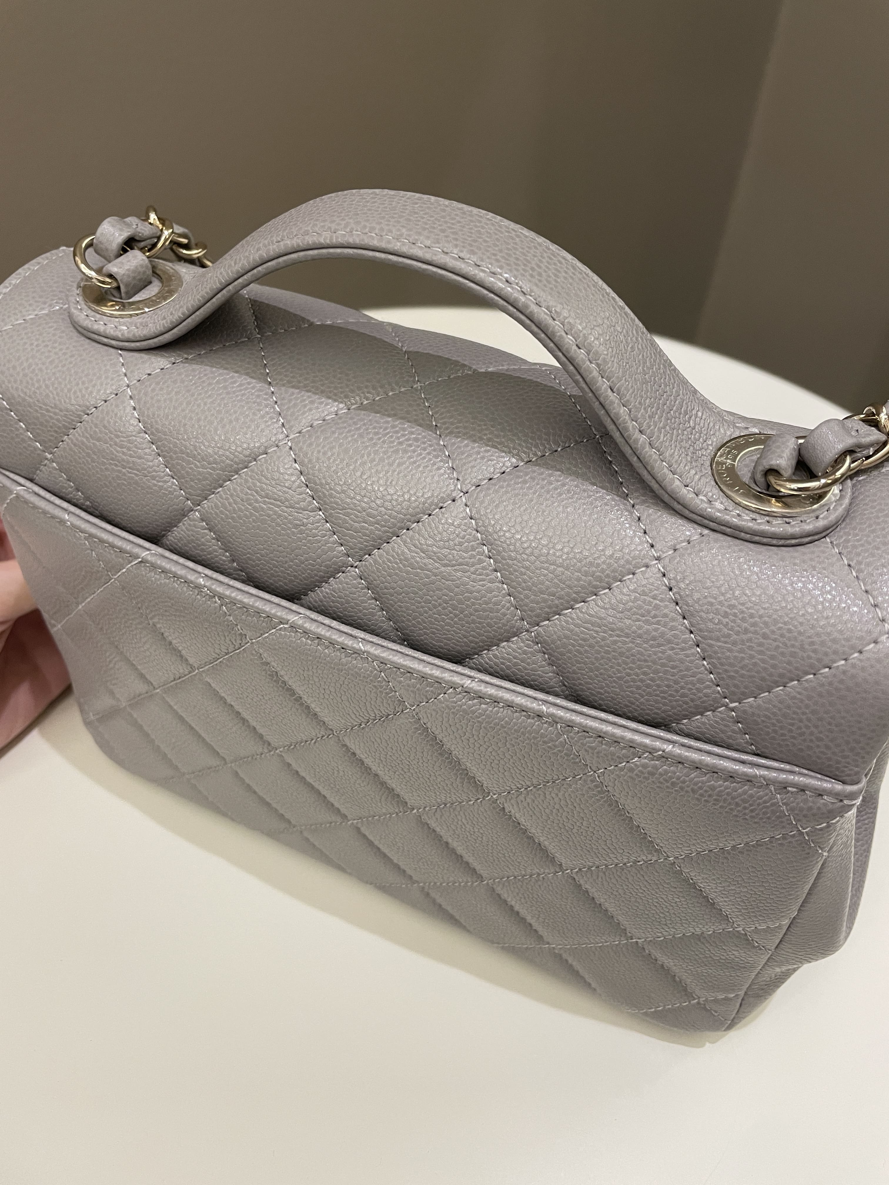 Chanel Business Affinity Flap Grey Caviar