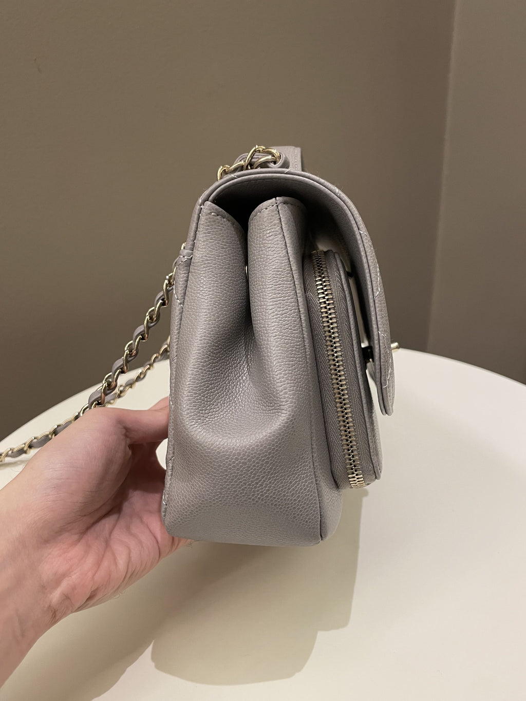 Chanel Business Affinity Flap Grey Caviar