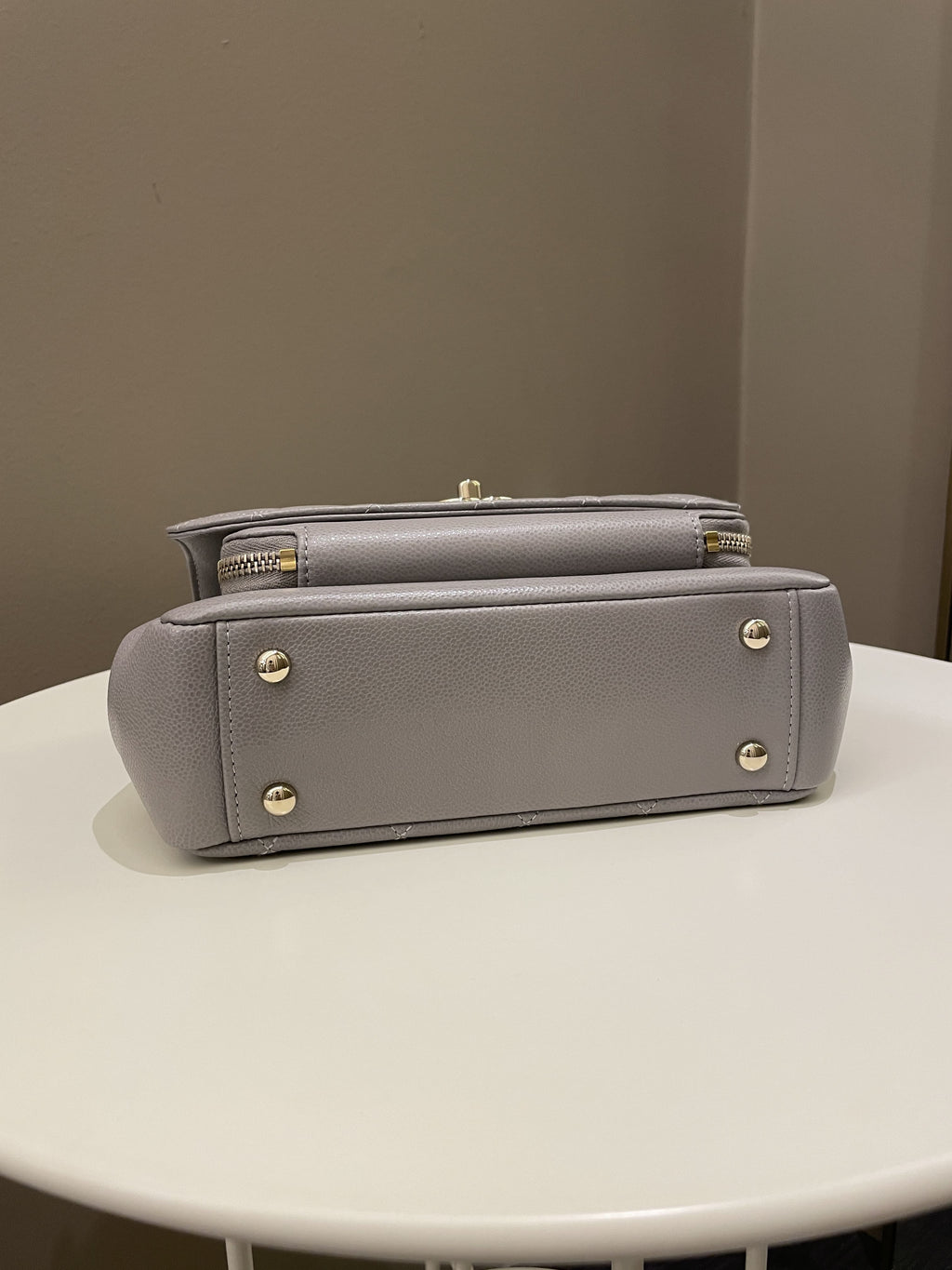 Chanel Business Affinity Flap Grey Caviar