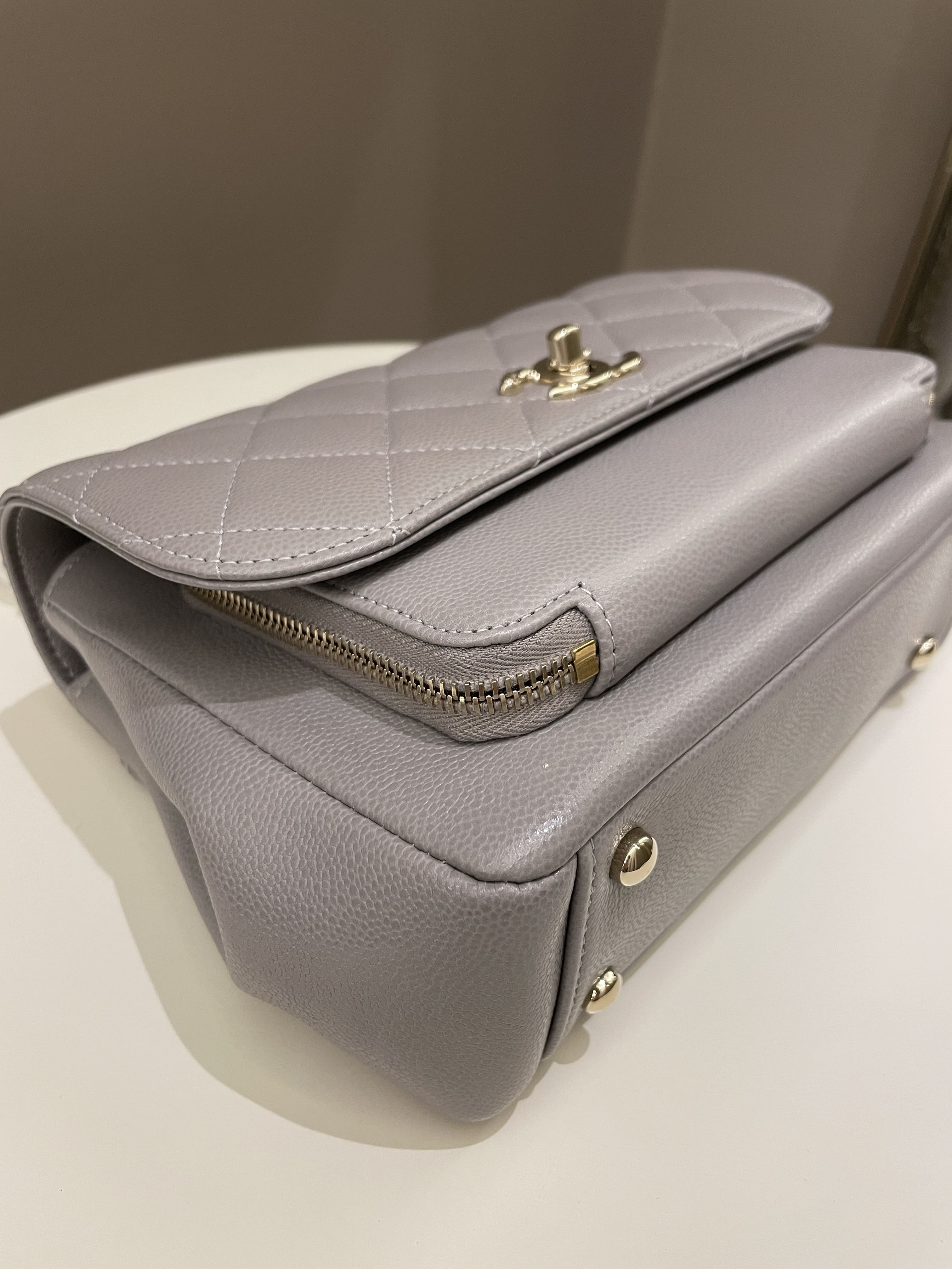 Chanel Business Affinity Flap Grey Caviar