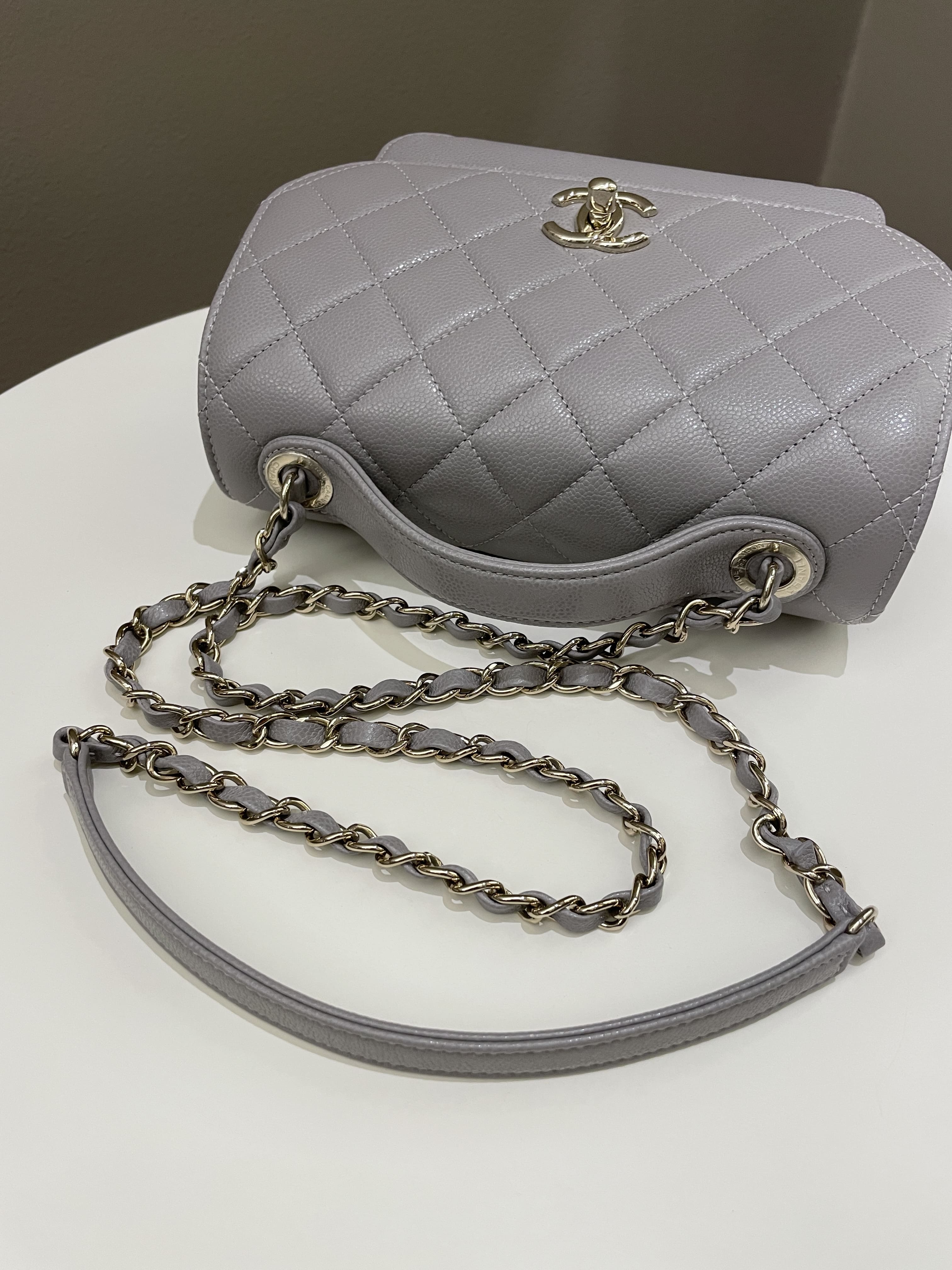 Chanel Business Affinity Flap Grey Caviar