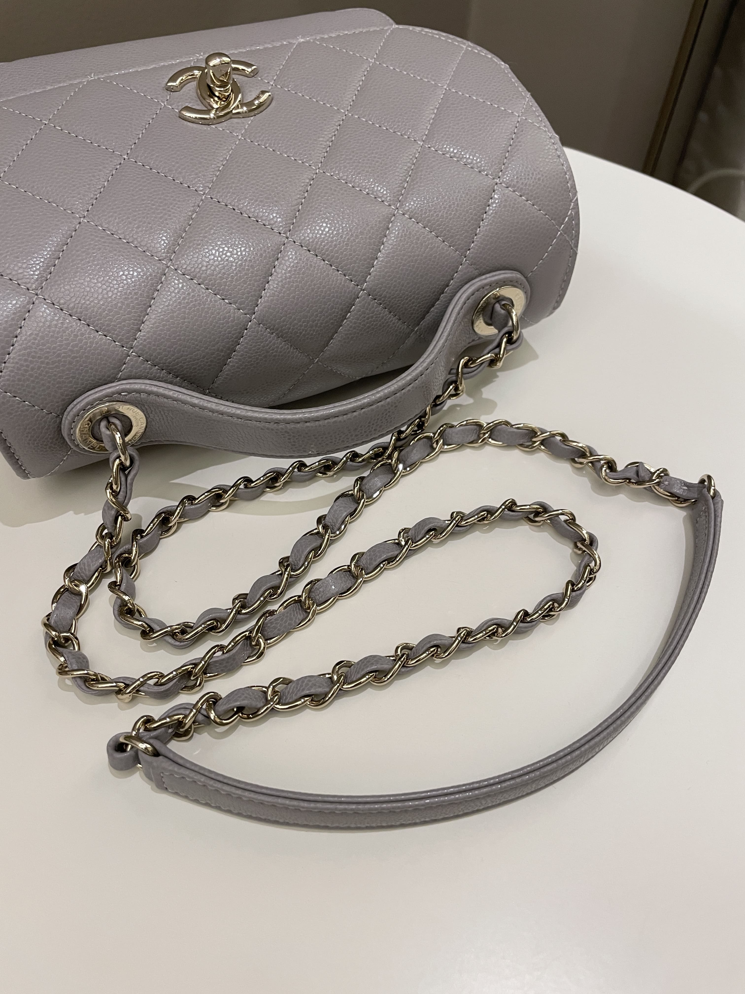 Chanel Business Affinity Flap Grey Caviar