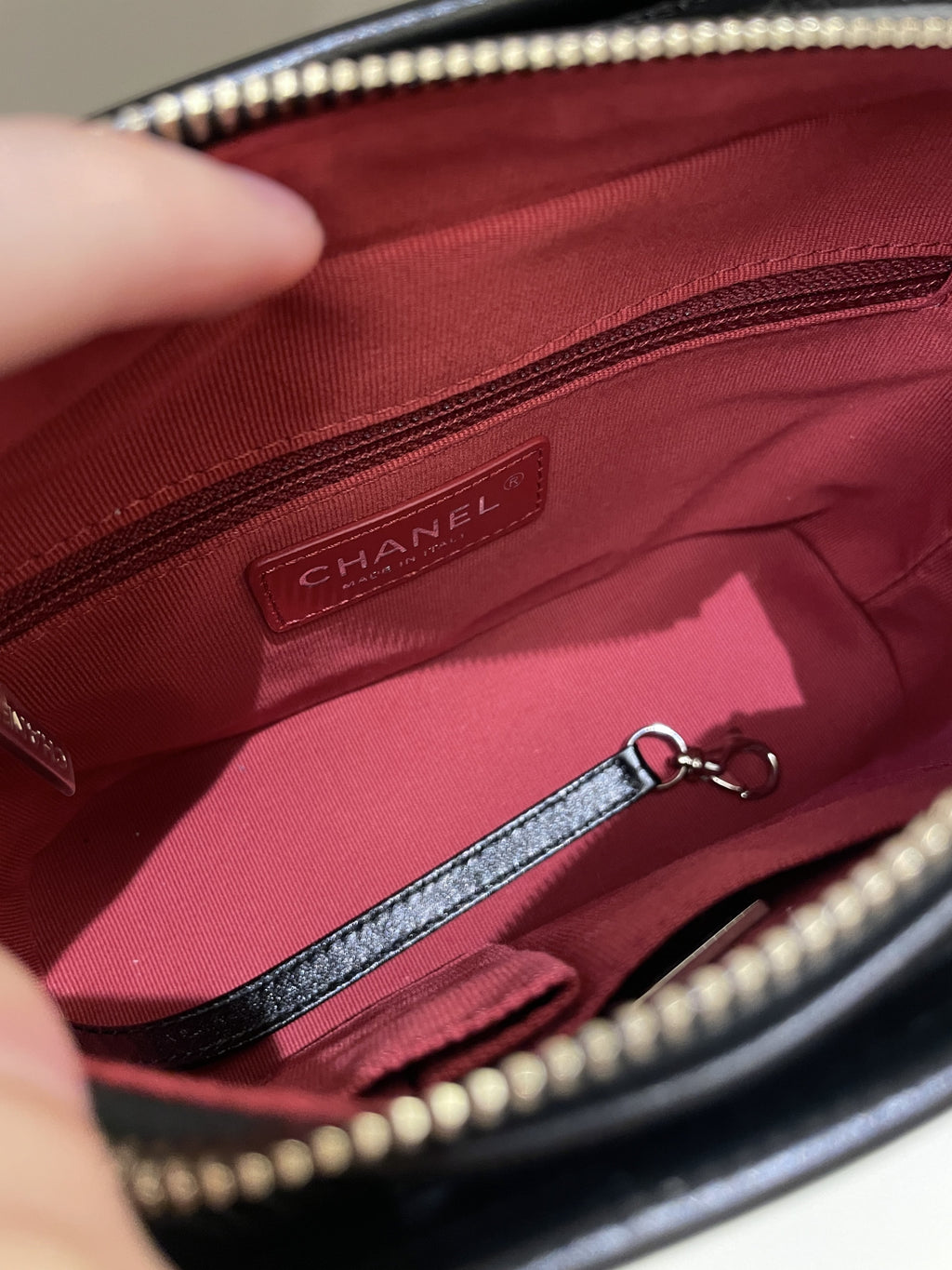Chanel Quilted Gabrielle Hobo Black Aged Calfskin