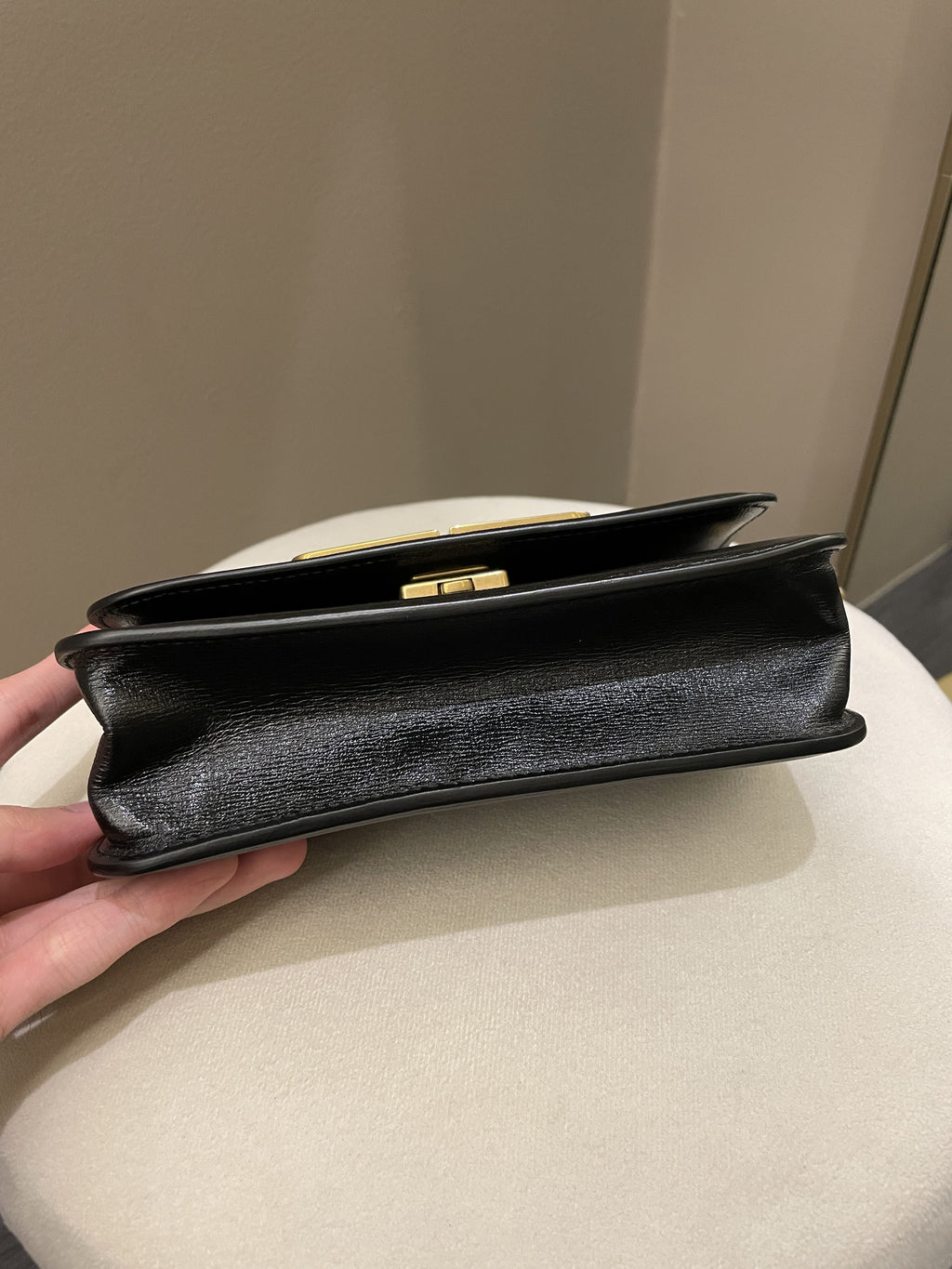 Balenciaga XS Gossip Chain Bag Black Textured Calfskin