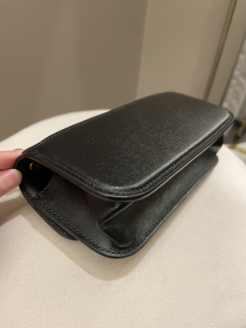Balenciaga XS Gossip Chain Bag Black Textured Calfskin