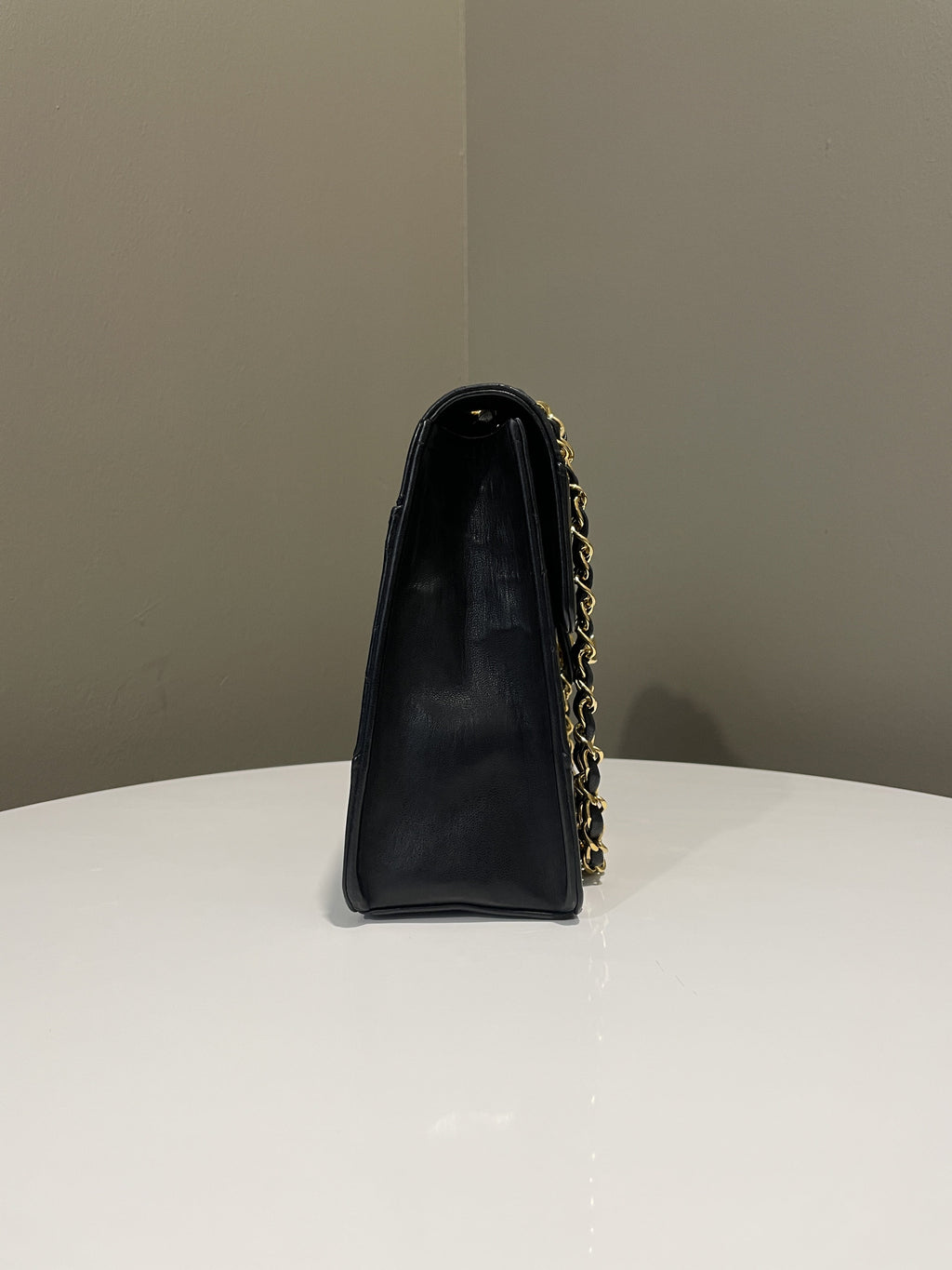 Chanel Vintage Turnlock 2.55 Reissue Single Flap Bag Black Lambskin