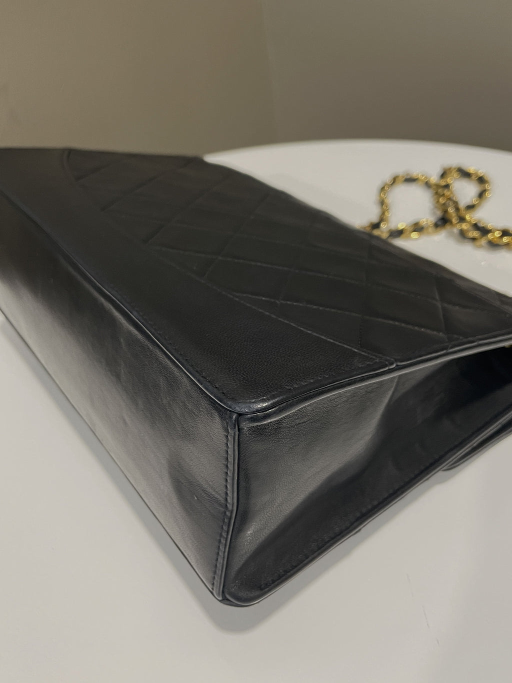 Chanel Vintage Turnlock 2.55 Reissue Single Flap Bag Black Lambskin