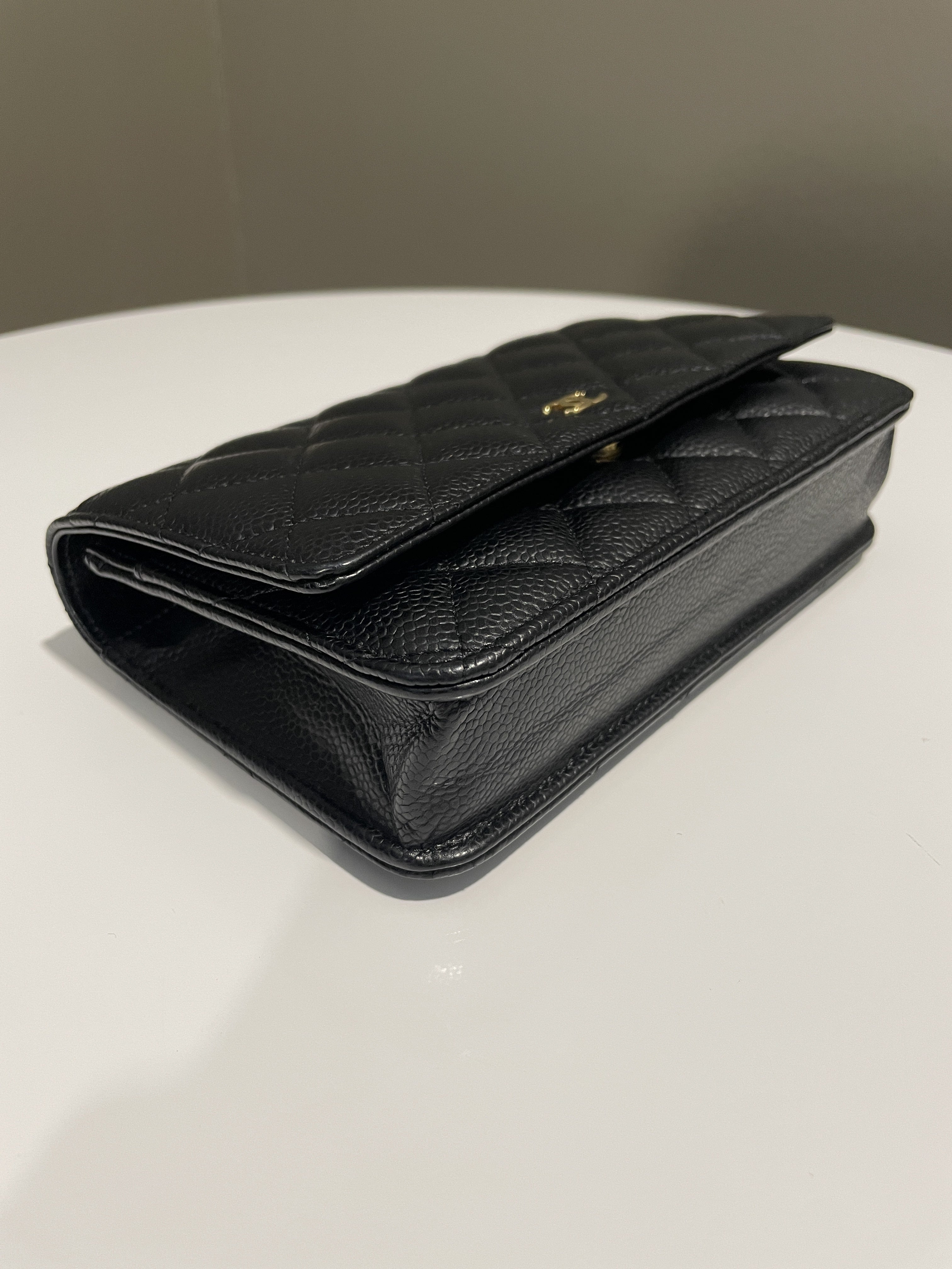 Chanel Classic Quilted Wallet on Chain Black Caviar