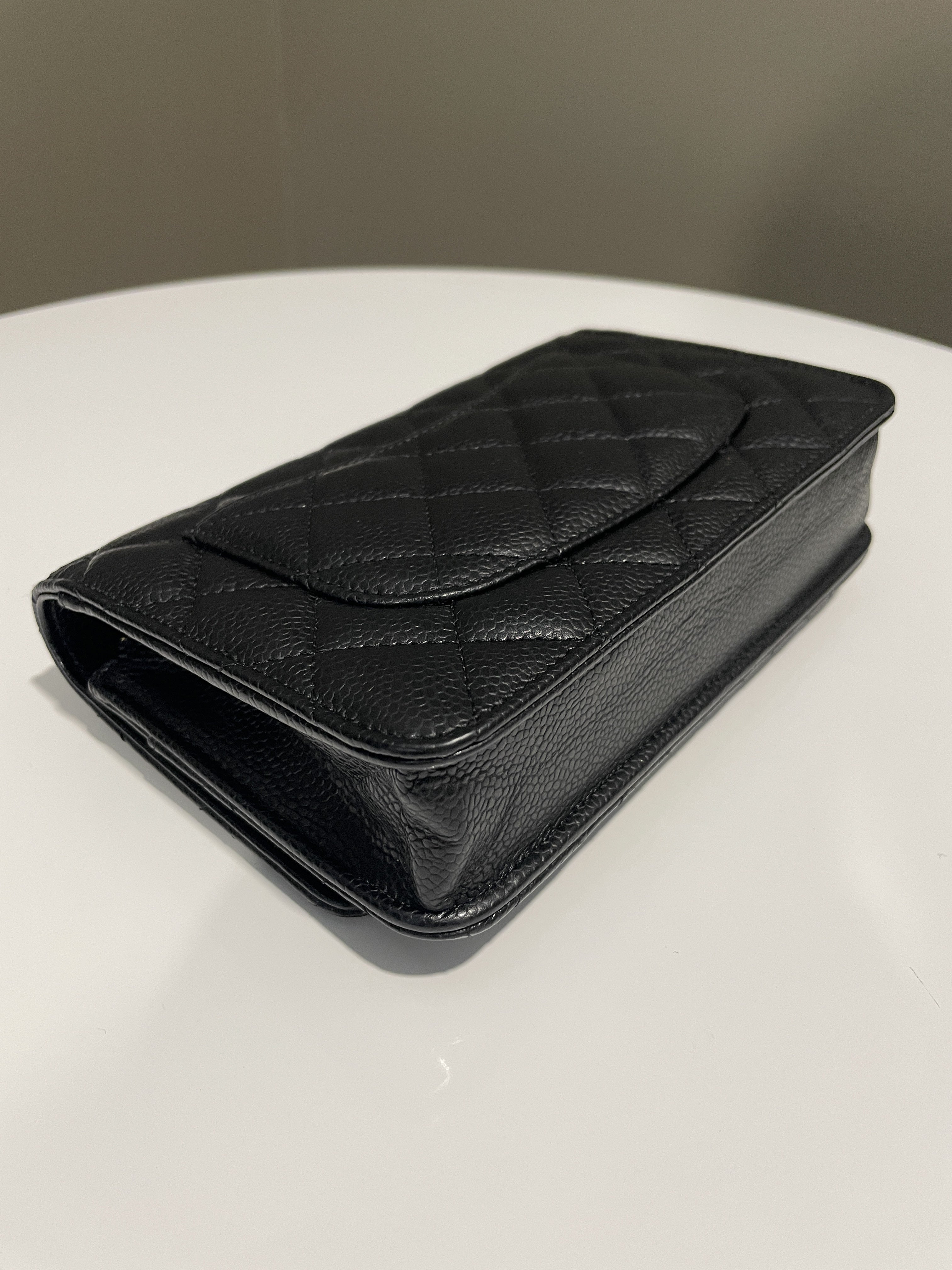 Chanel Classic Quilted Wallet on Chain Black Caviar