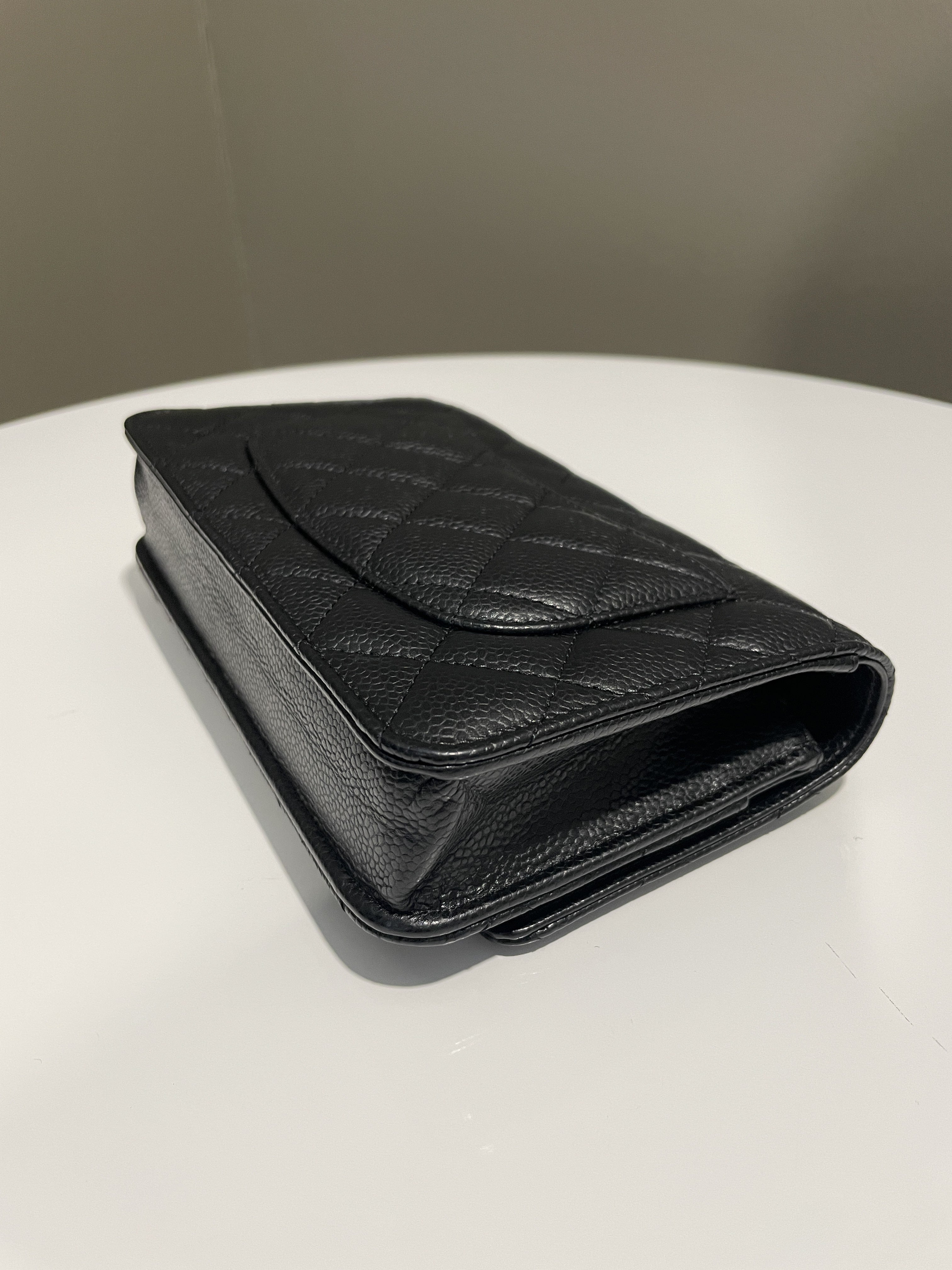 Chanel Classic Quilted Wallet on Chain Black Caviar