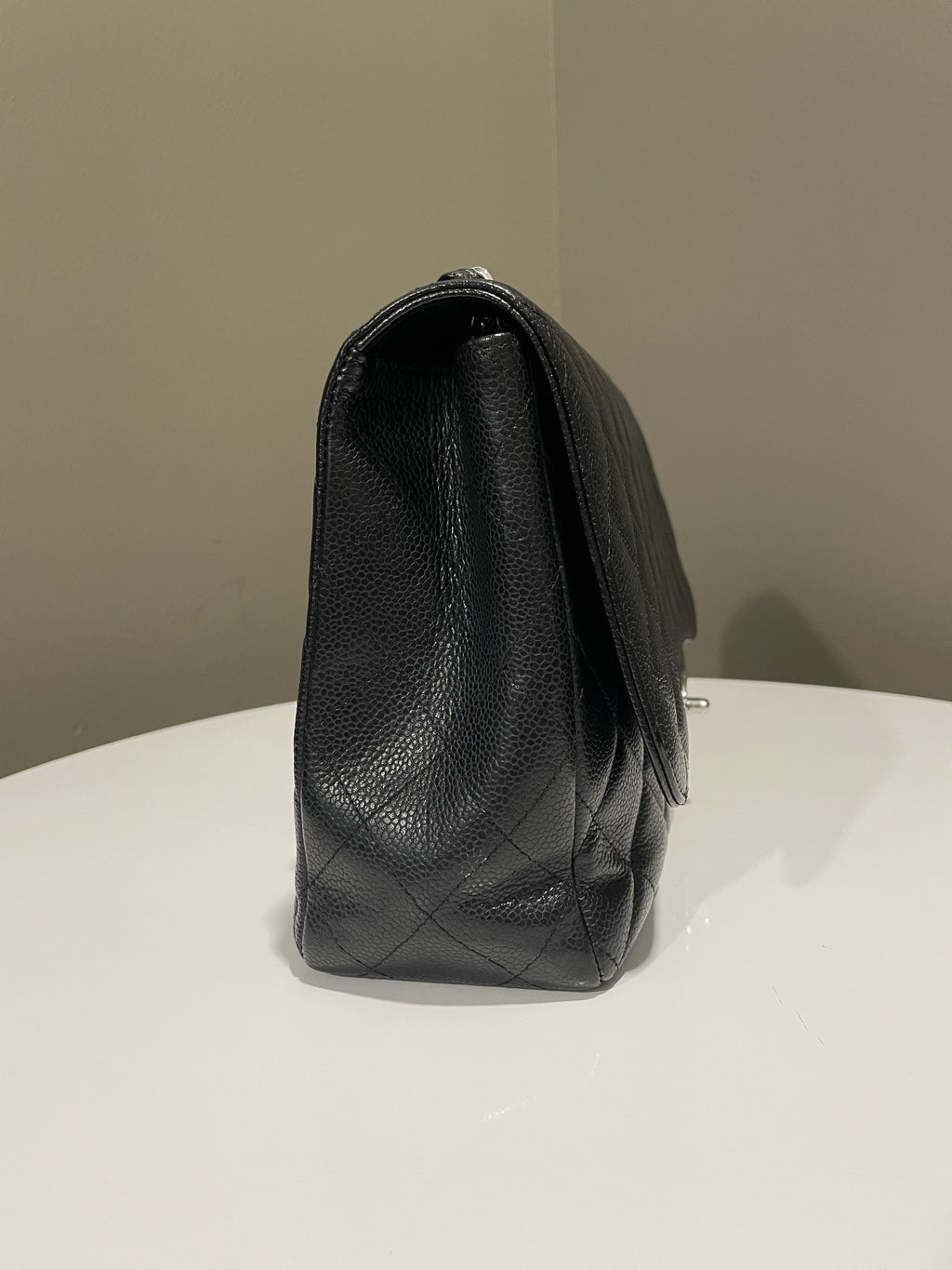 Chanel Classic Quilted Jumbo Single Flap Black Caviar