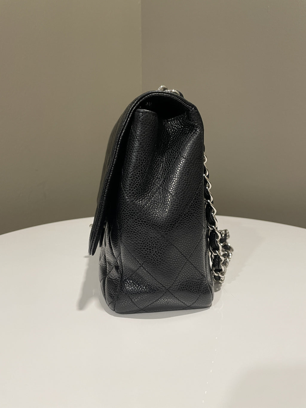 Chanel Classic Quilted Jumbo Single Flap Black Caviar