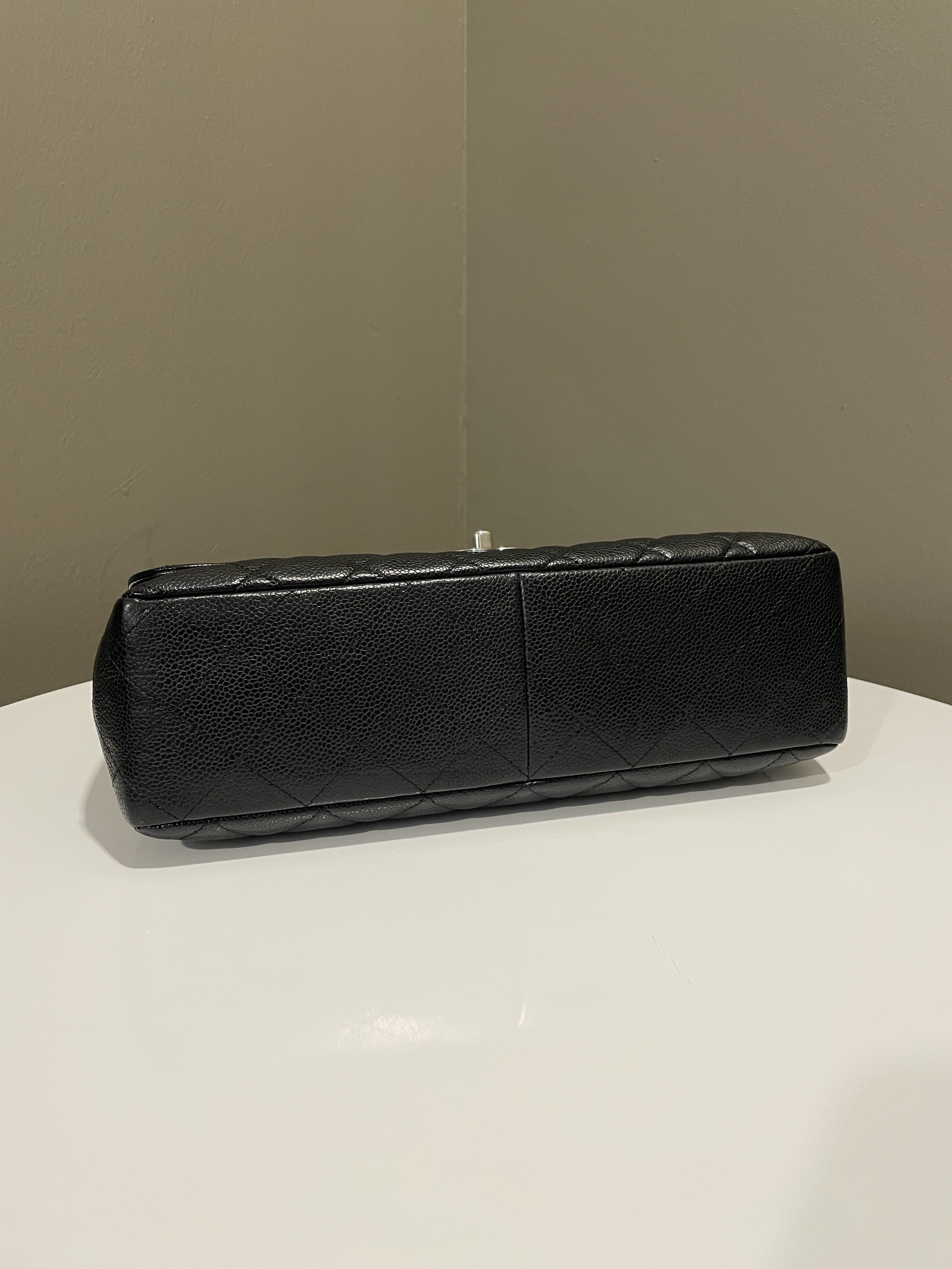 Chanel Classic Quilted Jumbo Single Flap Black Caviar