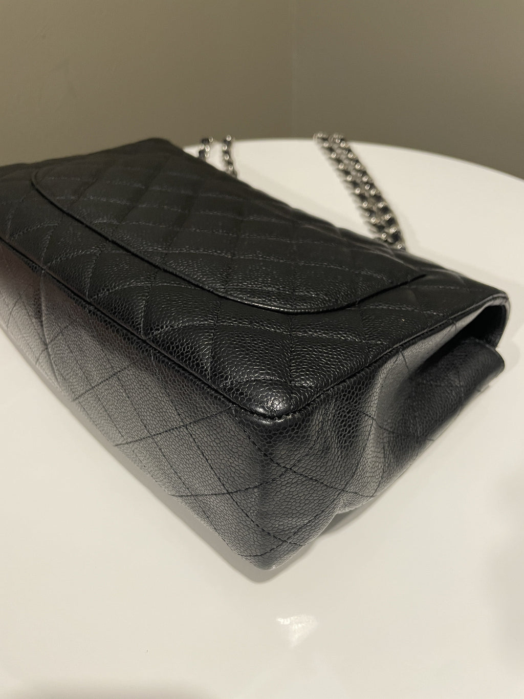 Chanel Classic Quilted Jumbo Single Flap Black Caviar