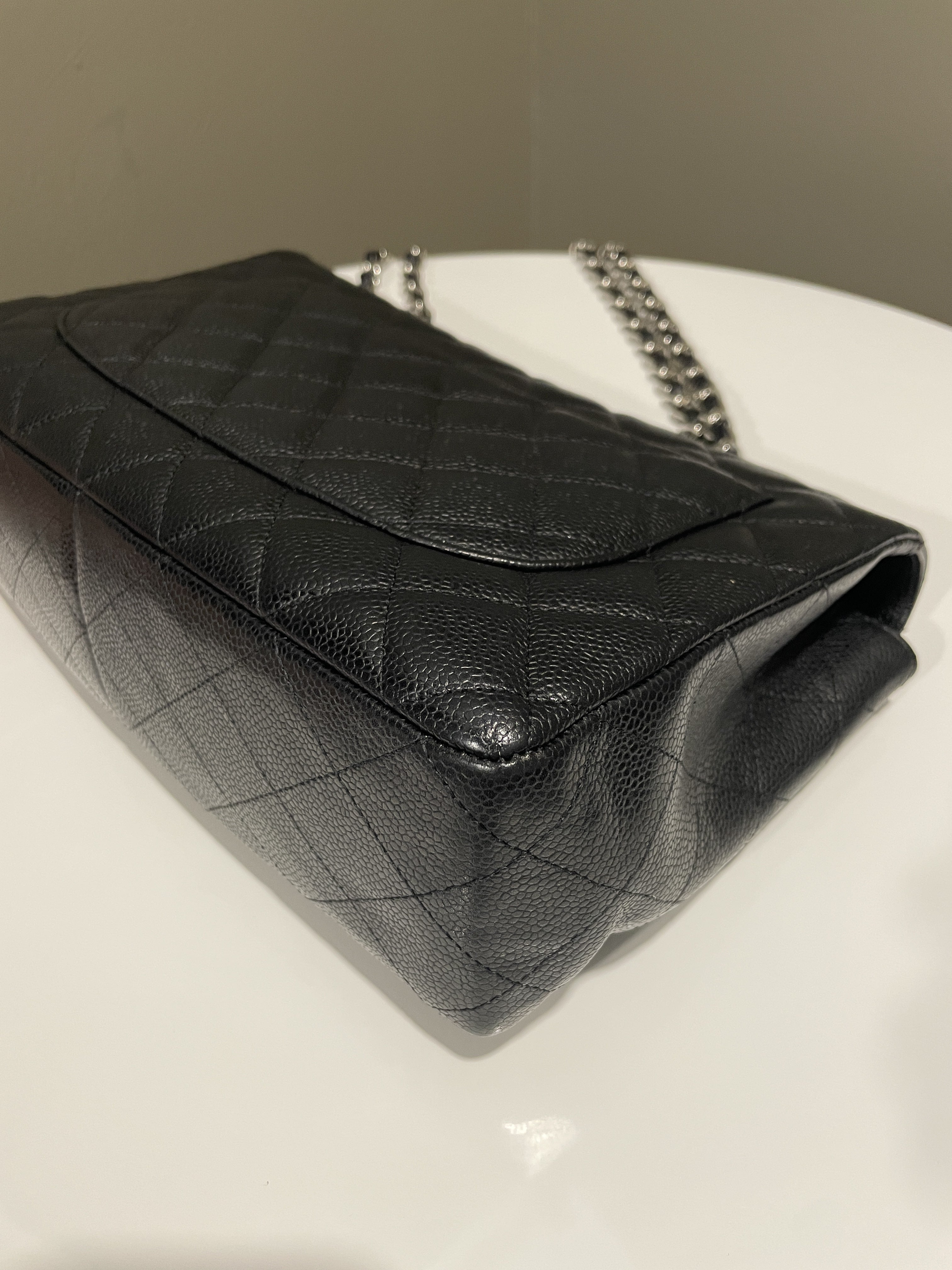 Chanel Classic Quilted Jumbo Single Flap Black Caviar