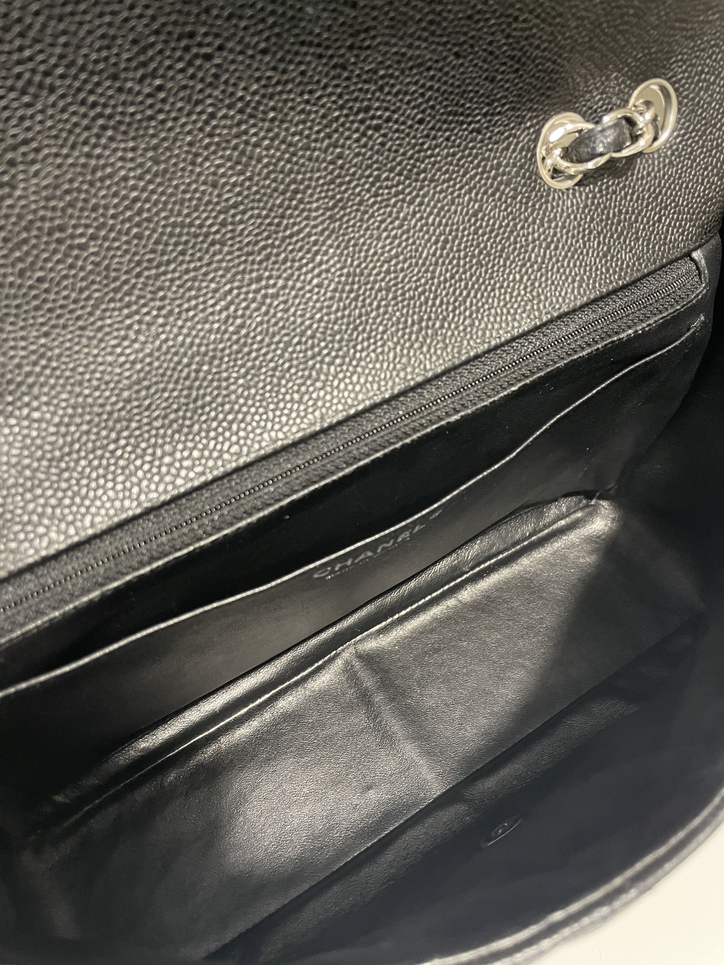 Chanel Classic Quilted Jumbo Single Flap Black Caviar