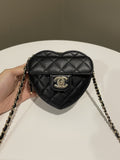 Chanel 22S Heart Bag Black