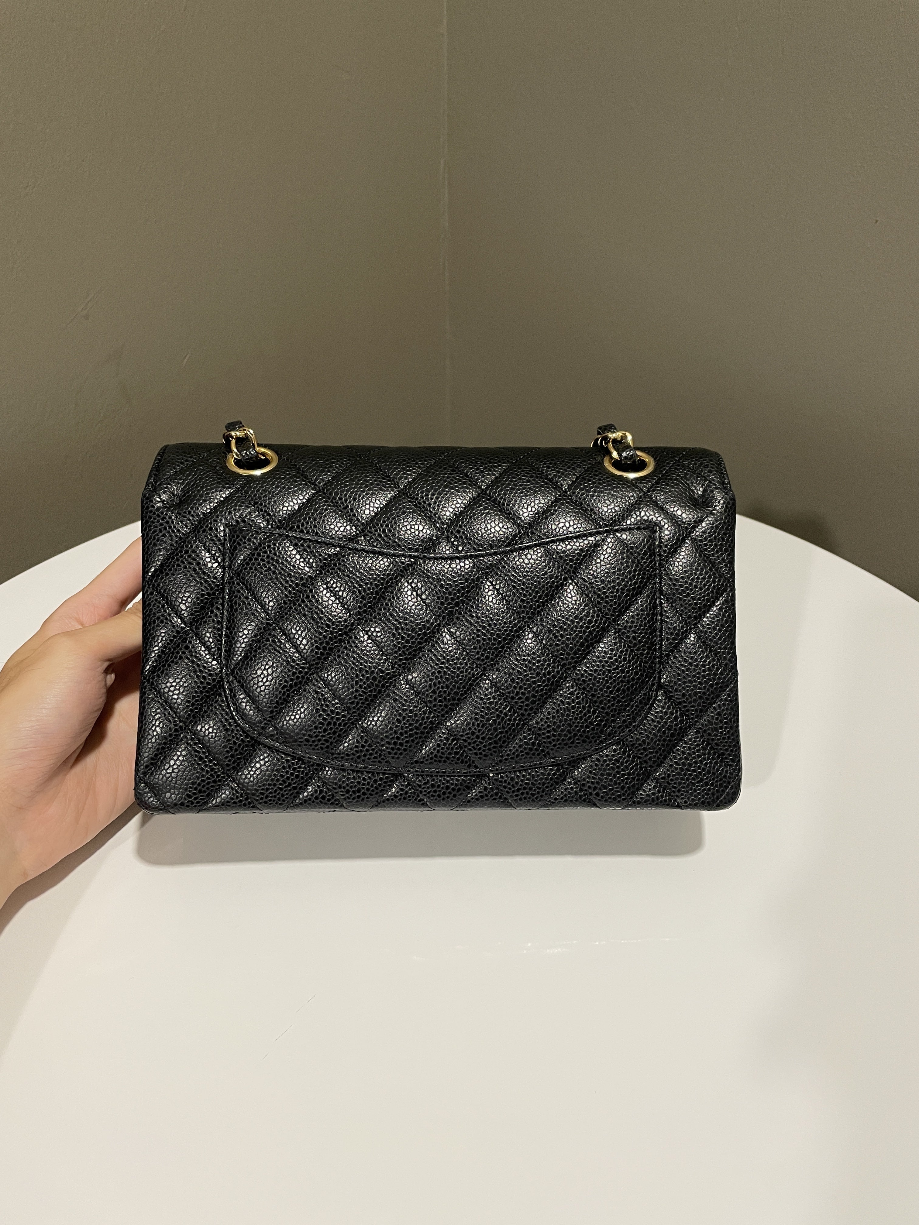 Chanel Classic Quilted Small Double Flap Black Caviar