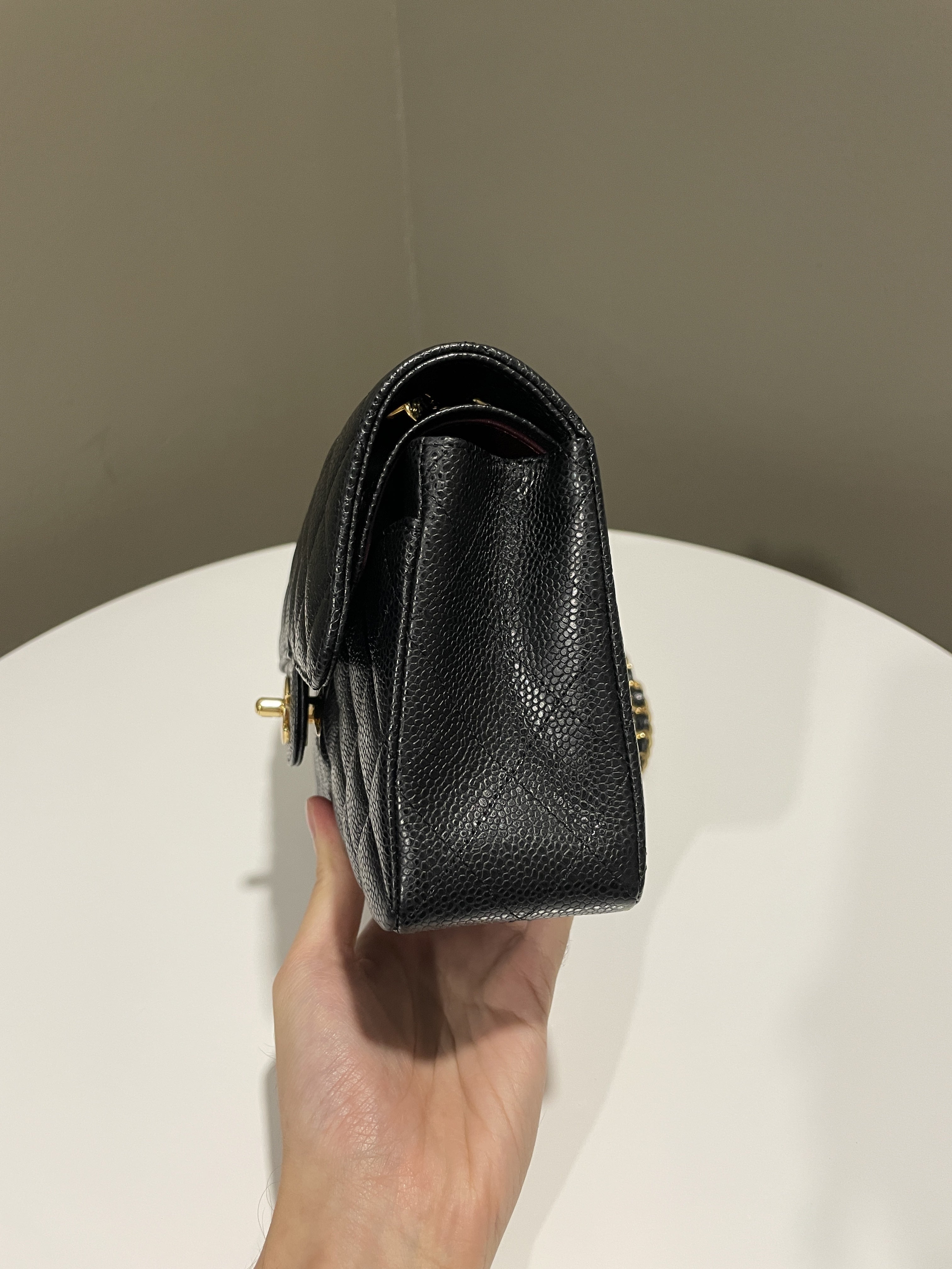 Chanel Classic Quilted Small Double Flap Black Caviar