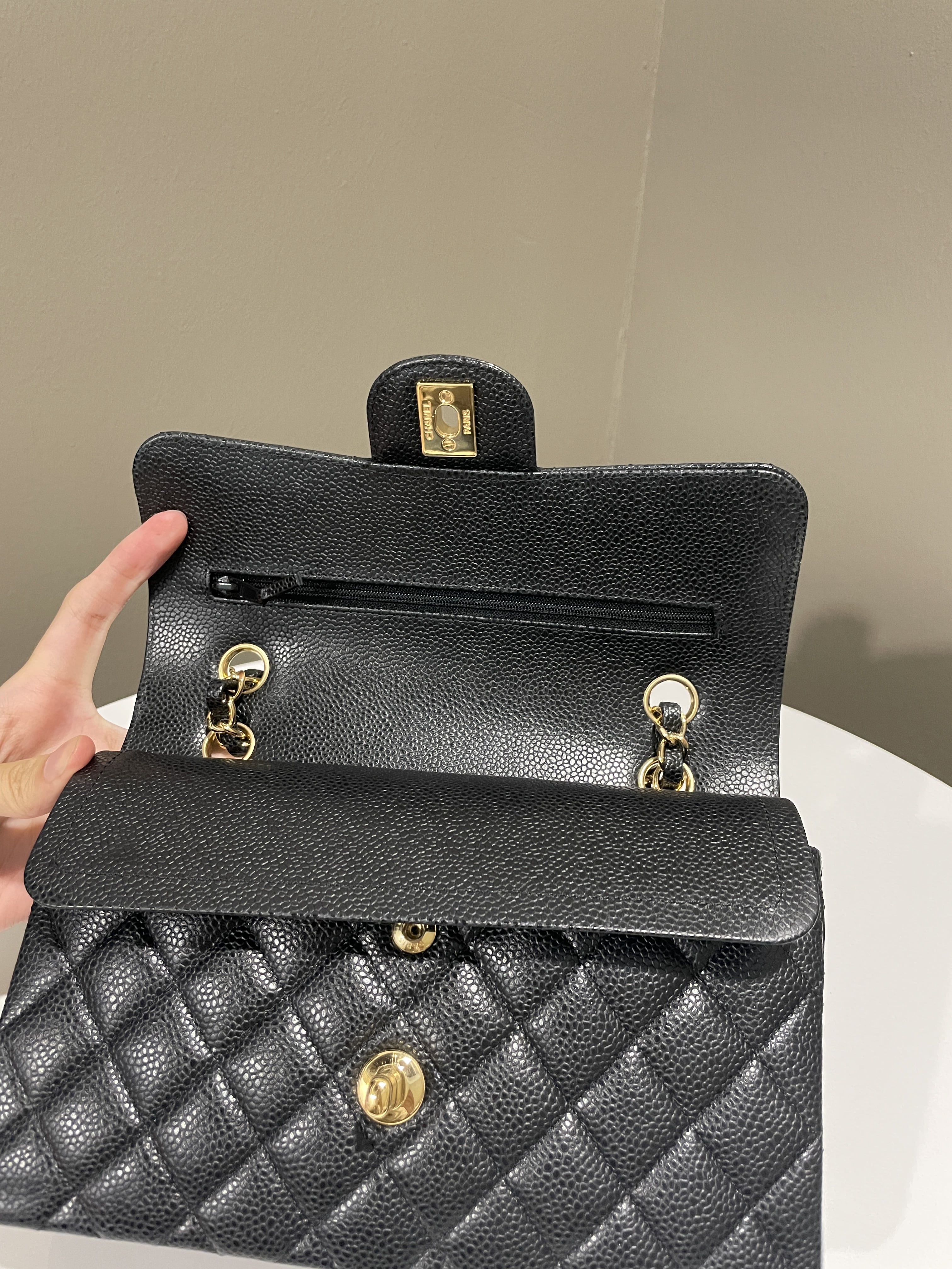 Chanel Classic Quilted Small Double Flap Black Caviar