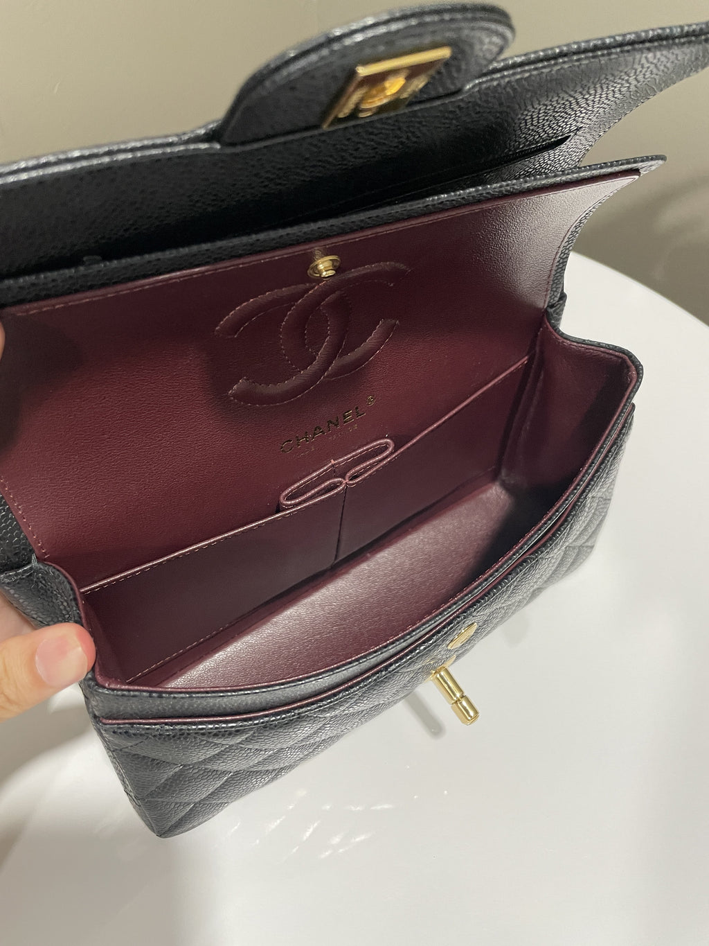 Chanel Classic Quilted Small Double Flap Black Caviar
