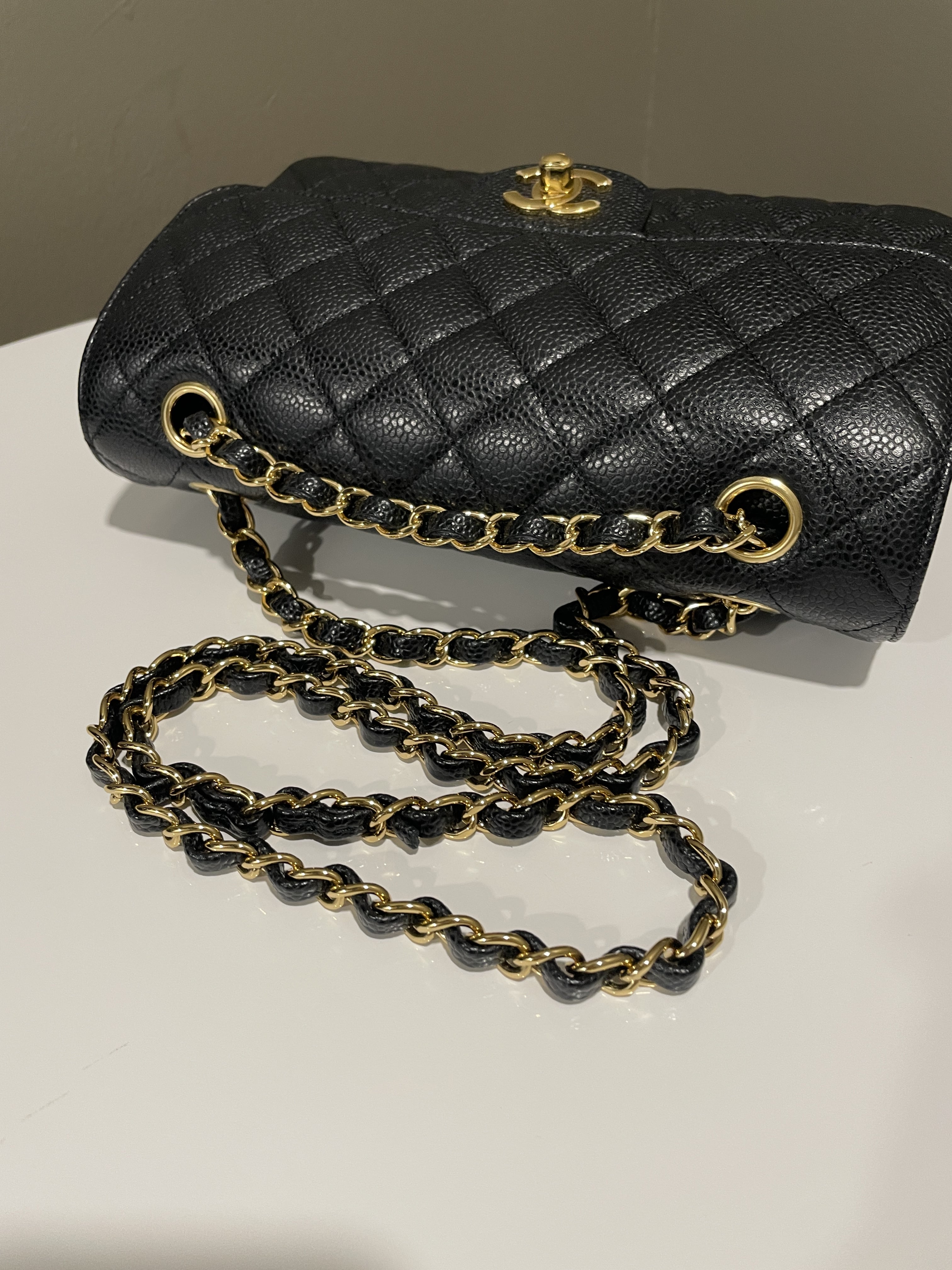 Chanel Classic Quilted Small Double Flap Black Caviar