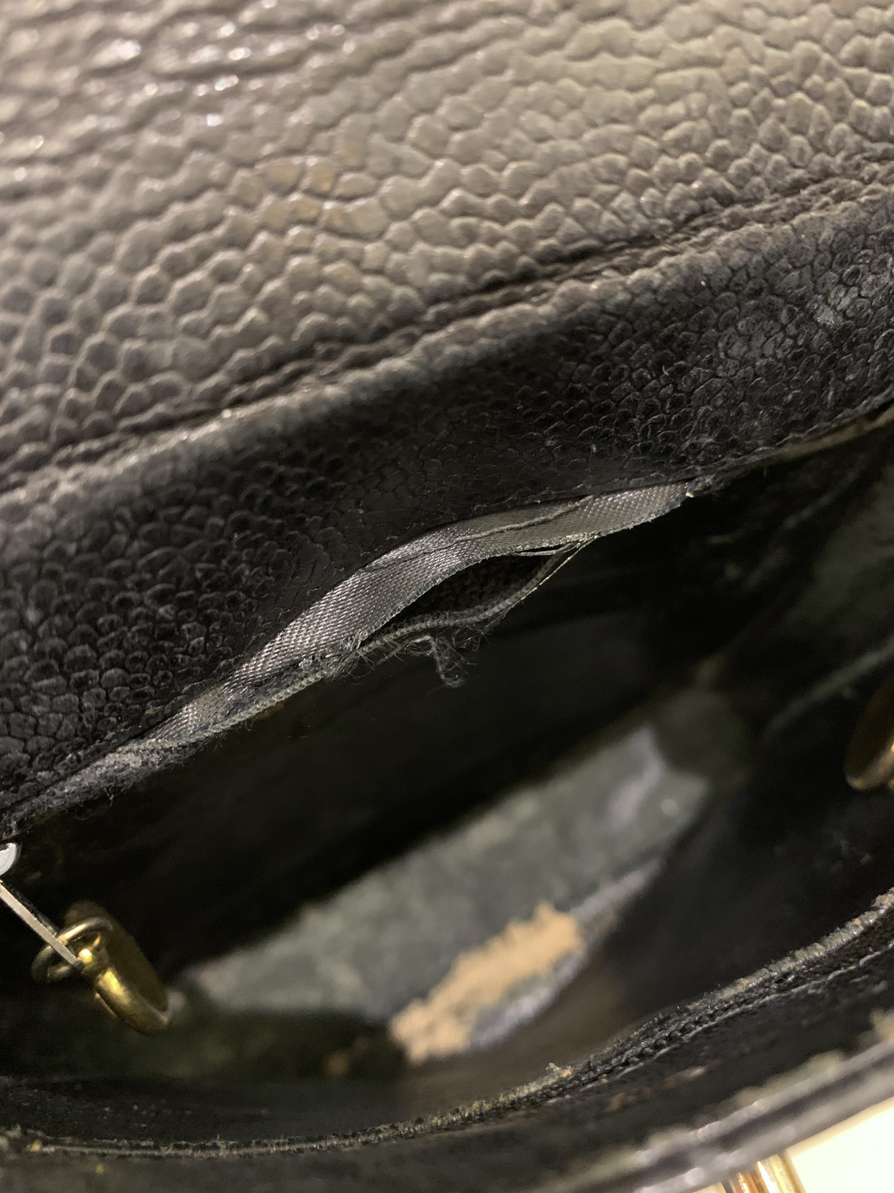 Chanel Vintage Quilted Cc Belt Bag Black Caviar