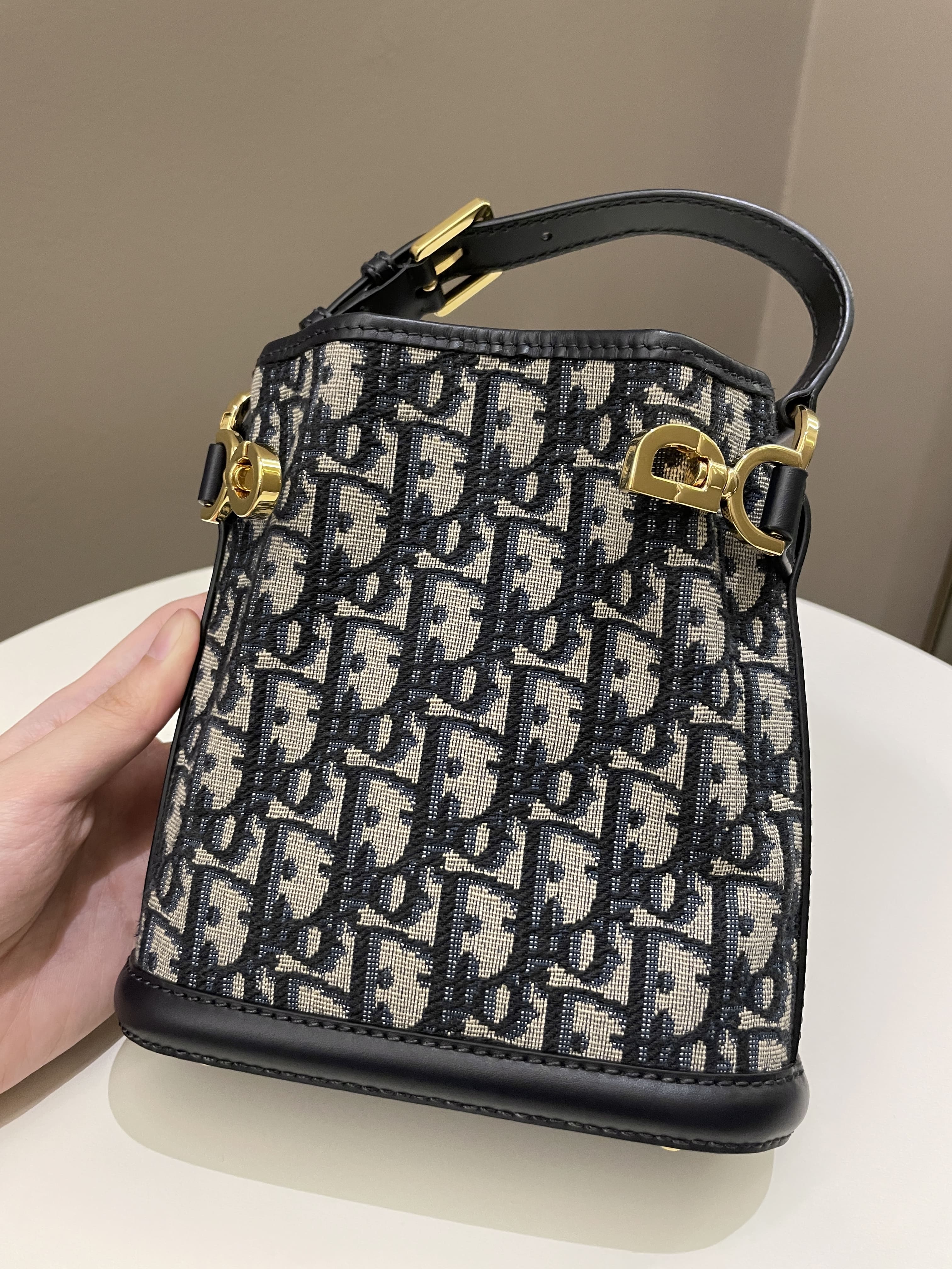 Dior CÃƒÂ¢Ã¢â€šÂ¬Ã¢â€žÂ¢est Bucket Bag Blue Dior Oblique